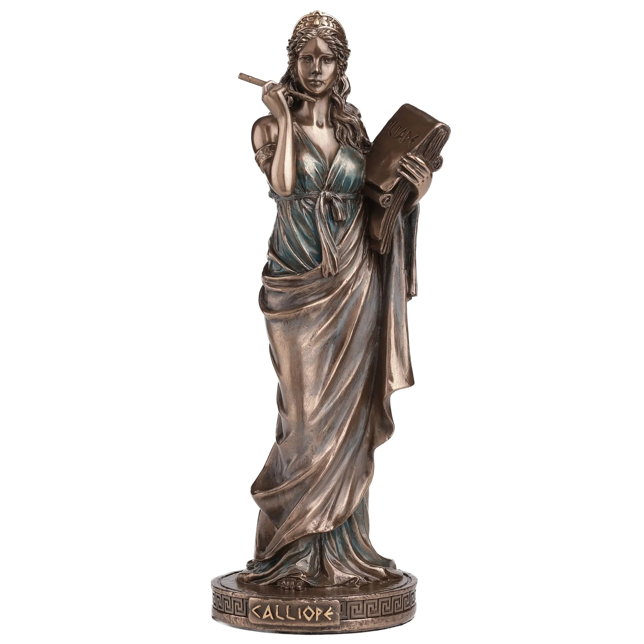 Calliope Muse of Epic Poetry Statue - 23 cm Cold-Cast Bronze — additional product image 2 from ArtStatues