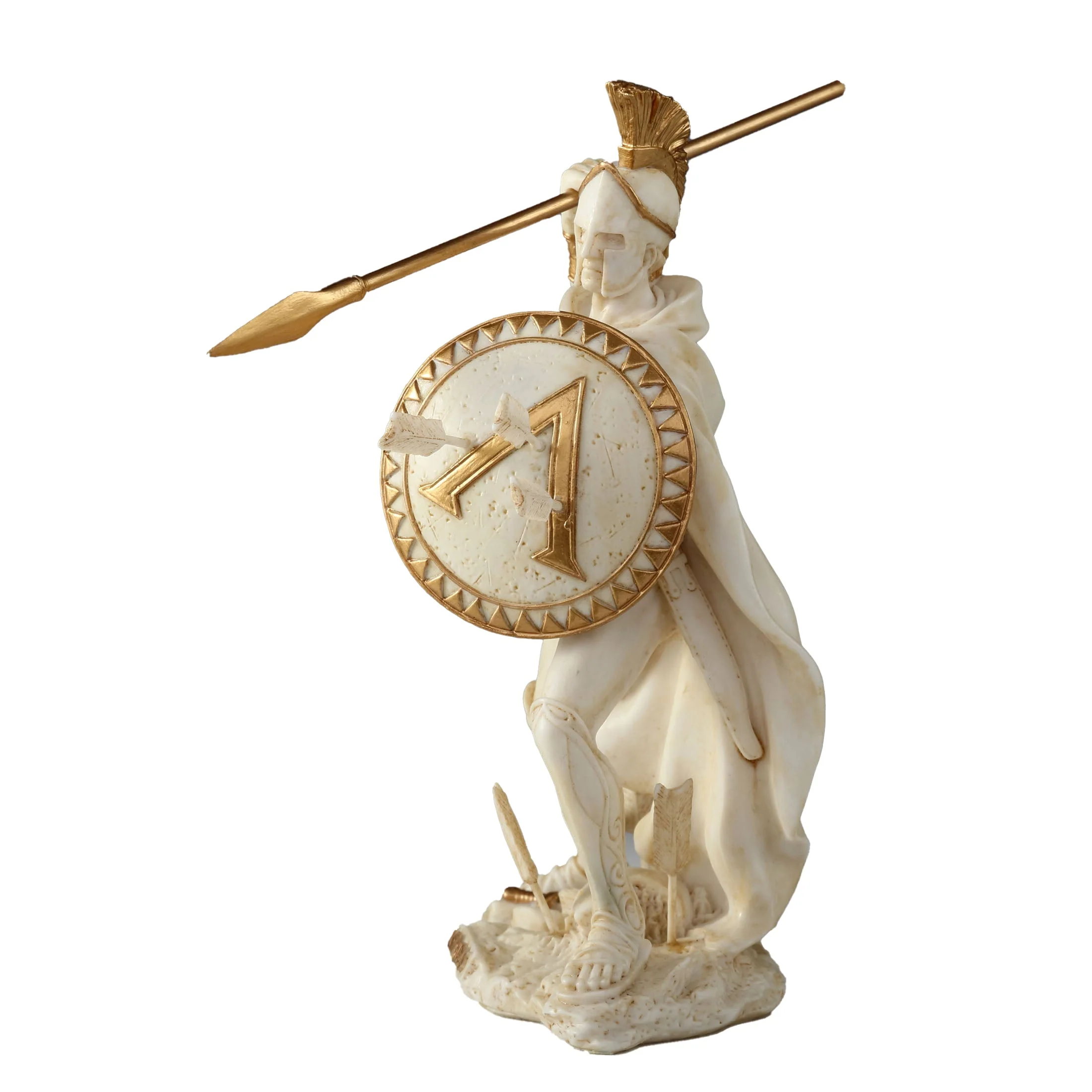 Spartan King Leonidas With Spear And Shield 15.5cm Veronese White Statue — additional product image 4 from ArtStatues