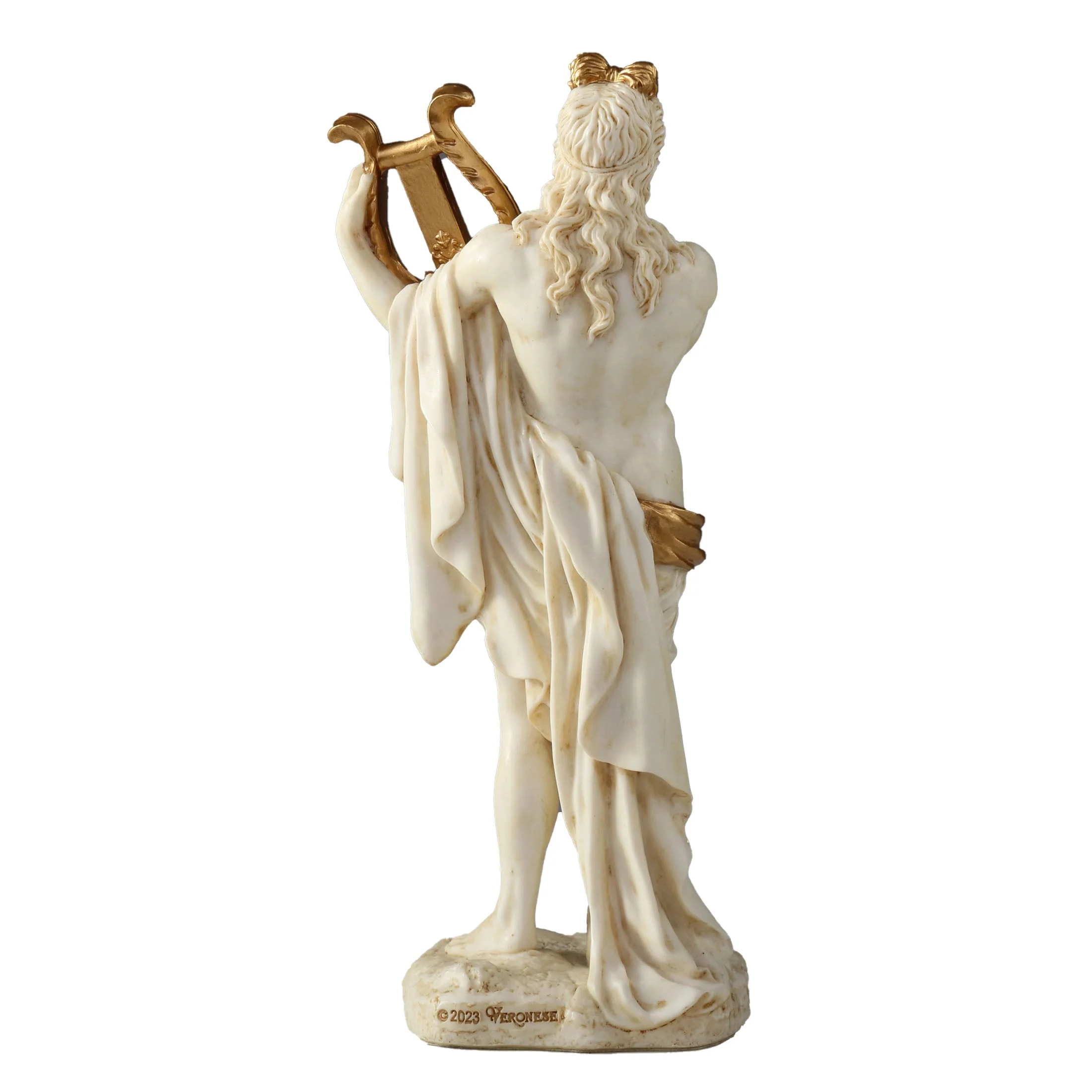Greek God Apollo Playing Lyre 16cm Veronese White Statue — additional product image 4 from ArtStatues