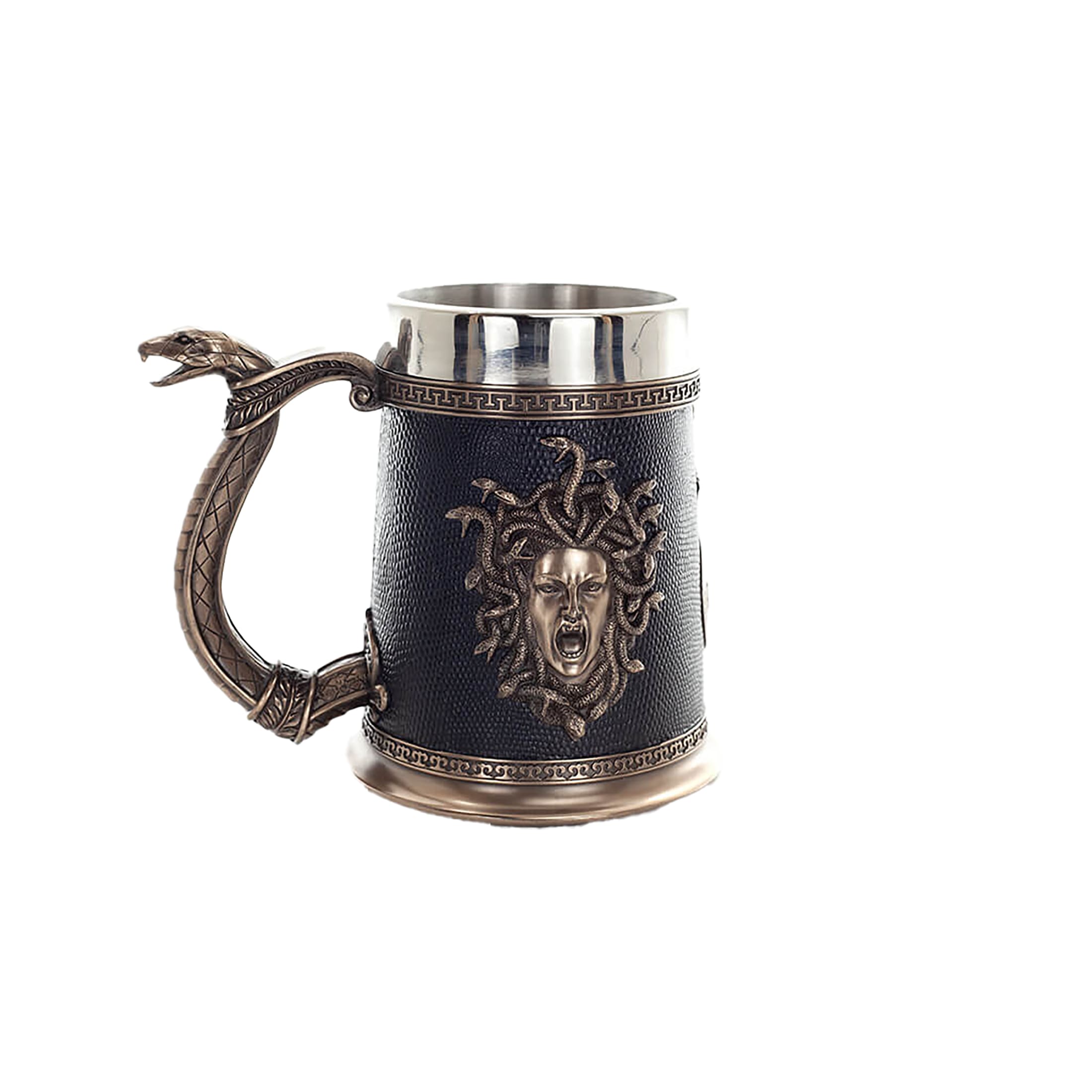 Medusa Tankard – Cold-Cast Bronze Greek Mythology Mug, 17.7×14.5 cm — additional product image 3 from ArtStatues