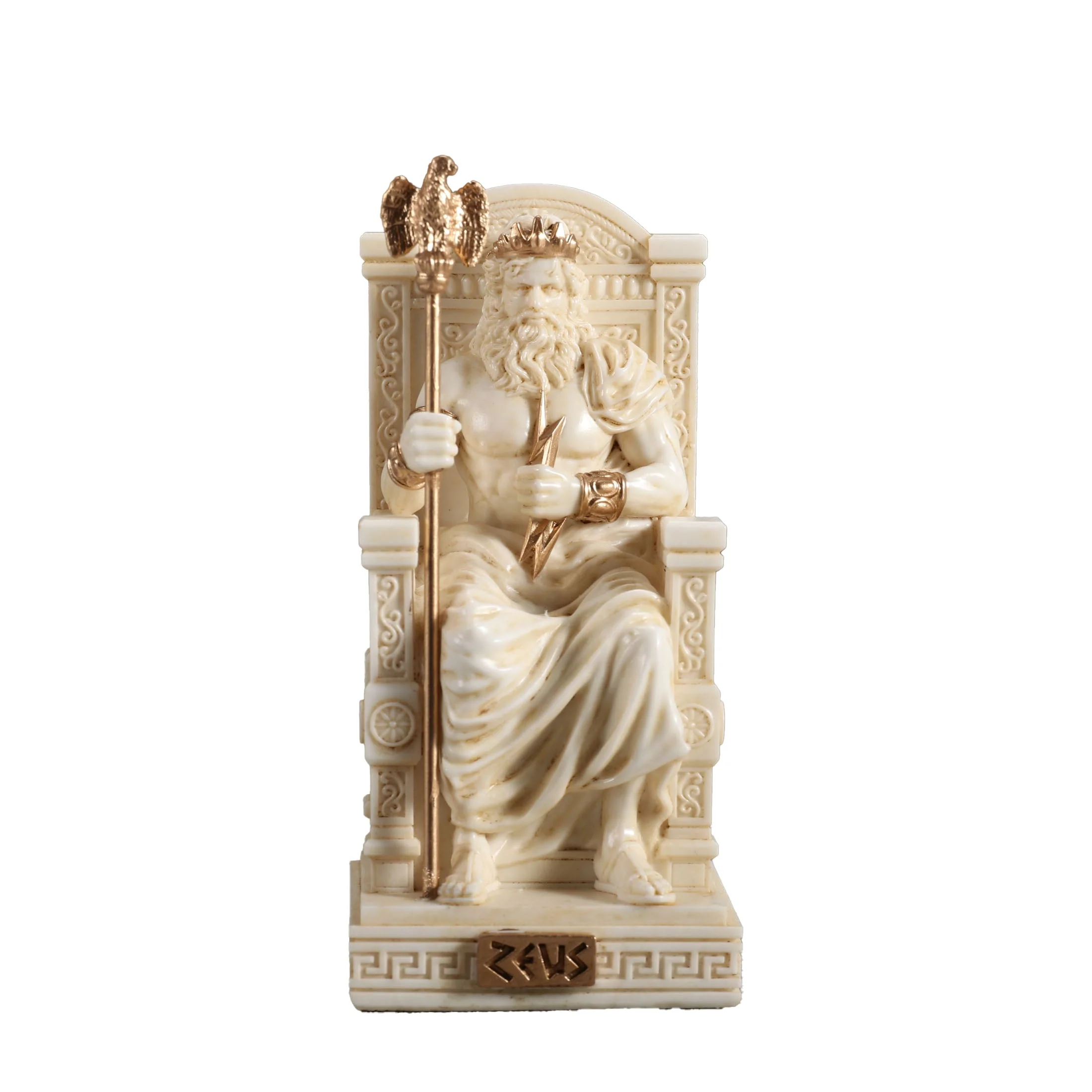 Zeus Sitting On Throne 8.5cm Veronese White Statue — additional product image 2 from ArtStatues