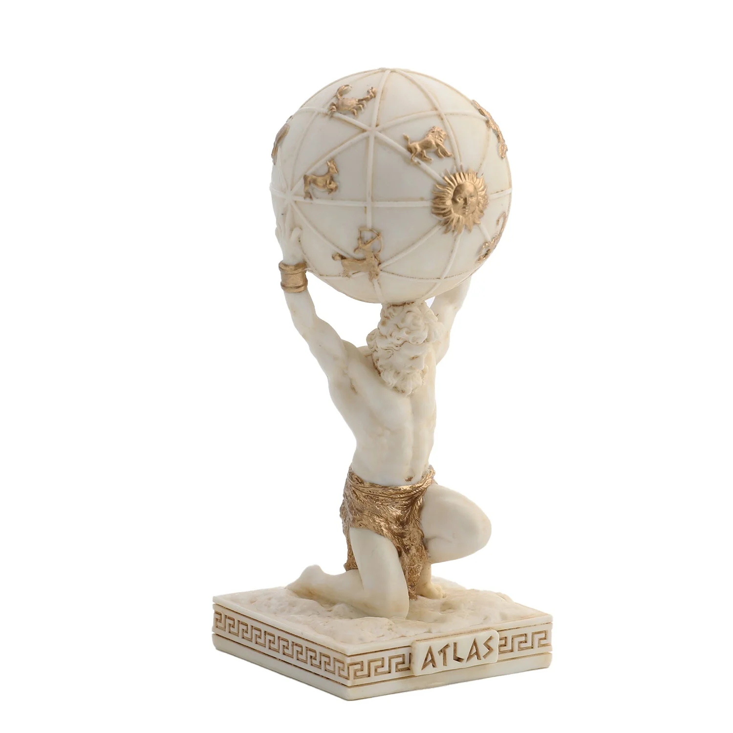 Atlas Greek Titan Bearer Of The Sky 9.5cm Veronese White Statue — additional product image 2 from ArtStatues