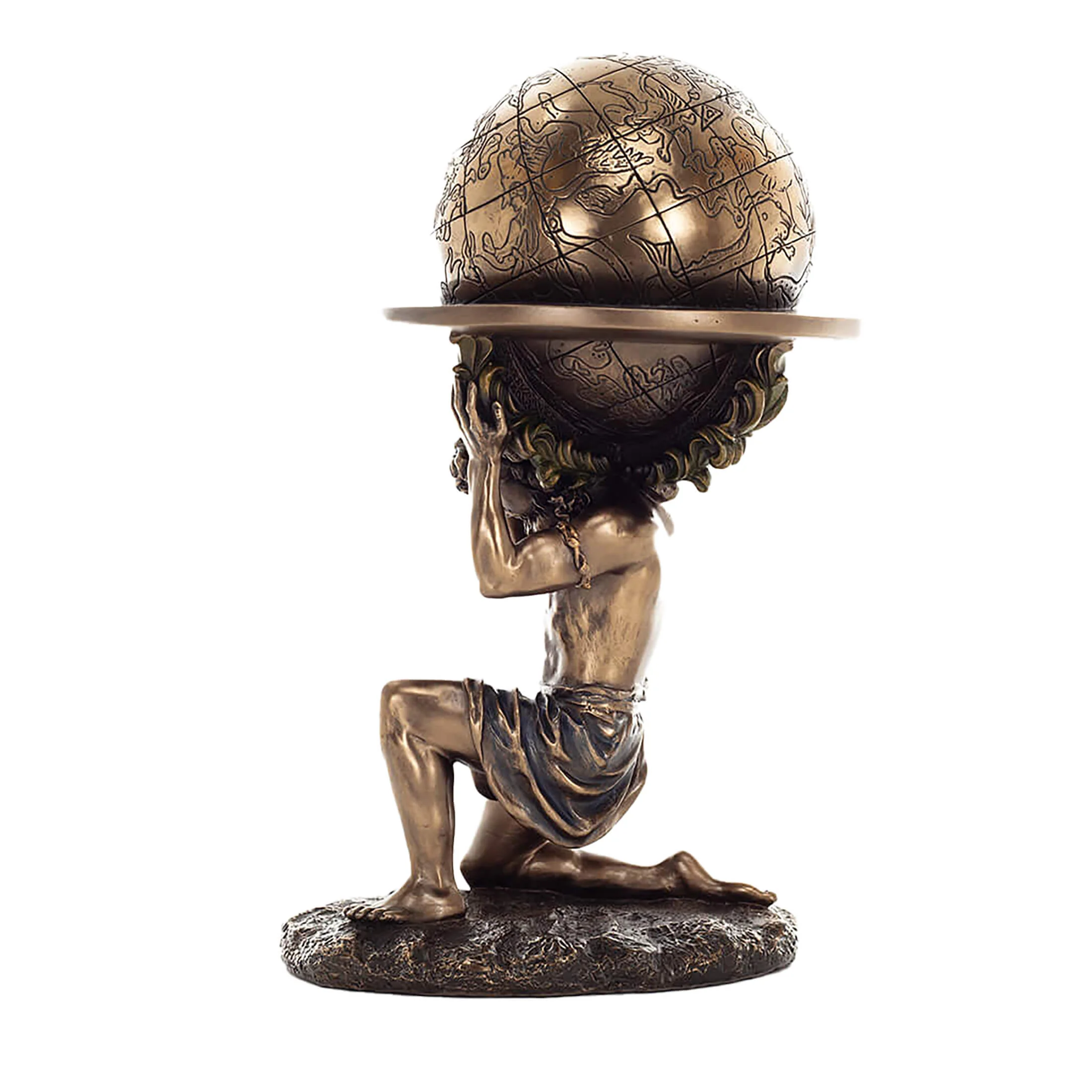 Atlas Titan Bronze Statue – 23.5 cm Greek Mythology Sculpture — additional product image 2 from ArtStatues