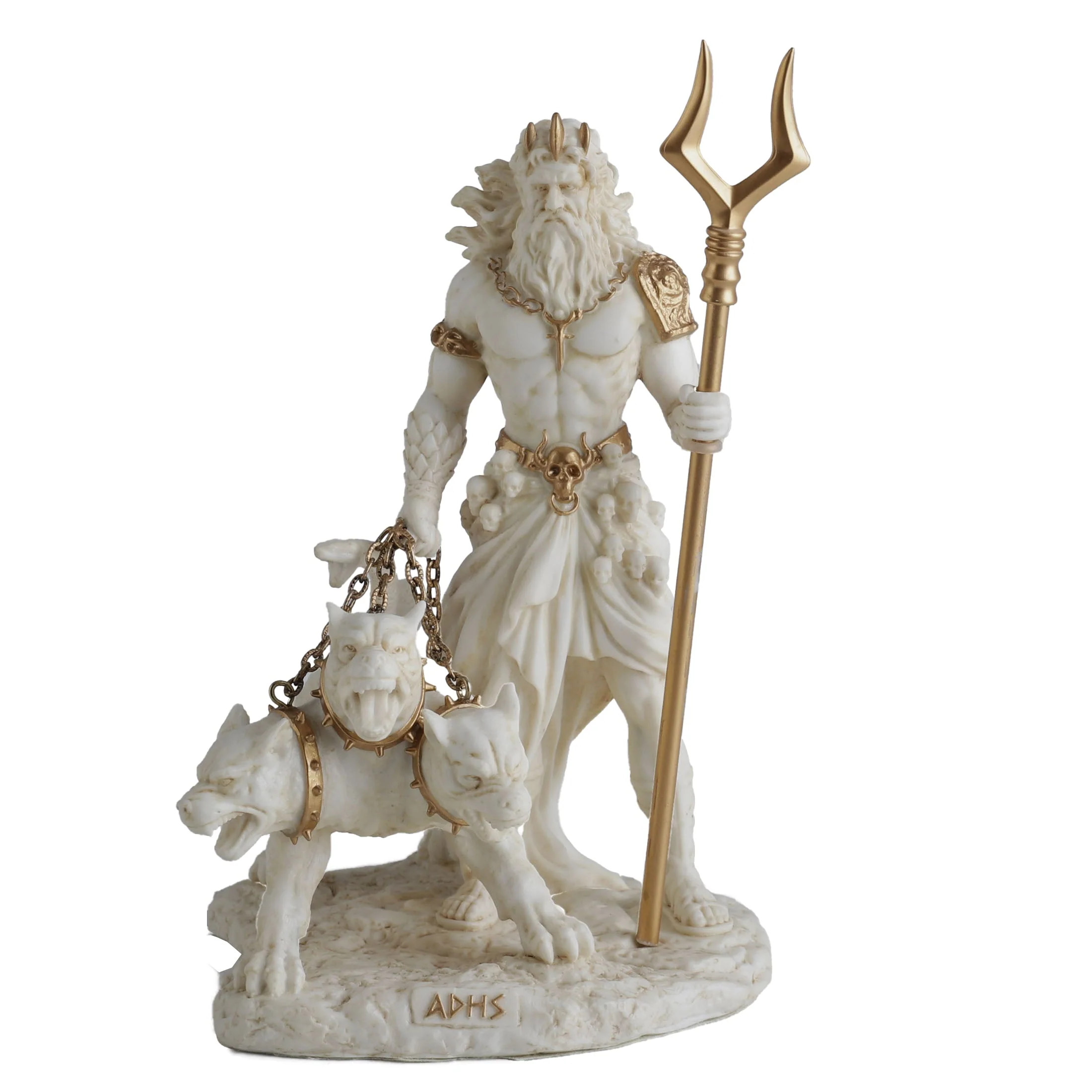 Hades Greek God Of The Underworld With Cerberus 16.5cm Veronese White Statue — additional product image 4 from ArtStatues