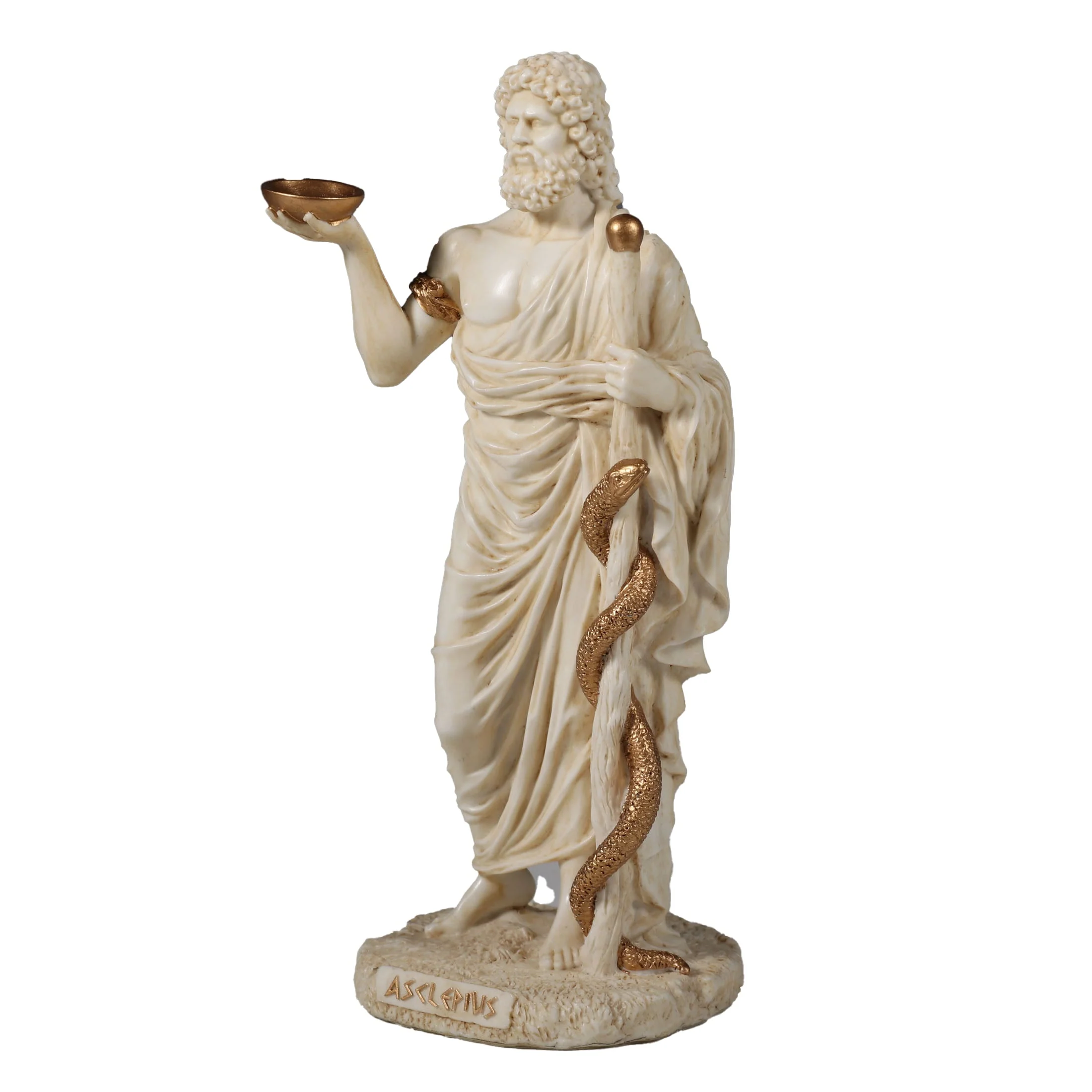 Asclepius Greek God Of Medicine 16cm Veronese White Statue — additional product image 4 from ArtStatues
