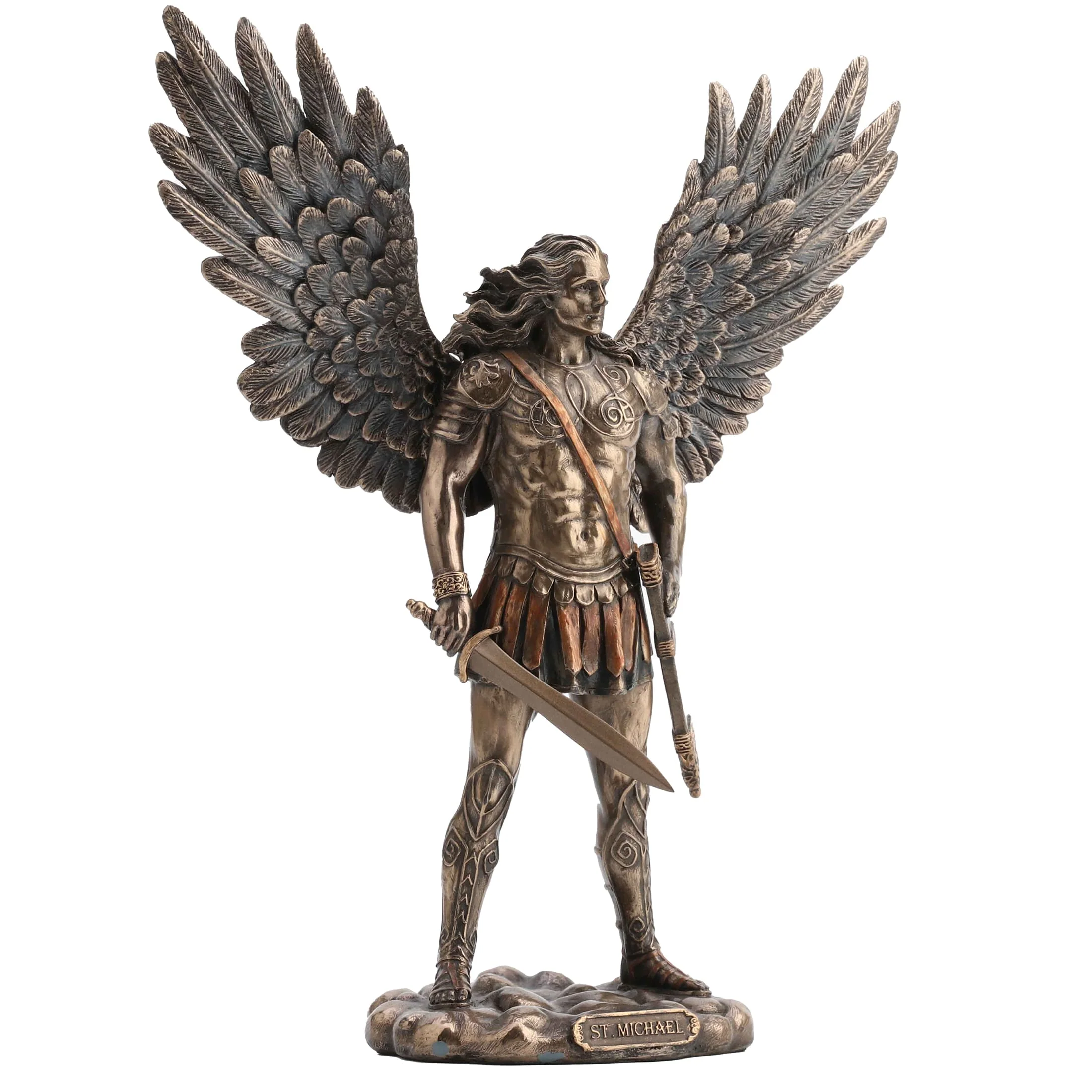 Archangel Saint Michael Statue – Cold-Cast Bronze, 27.5 cm — additional product image 2 from ArtStatues