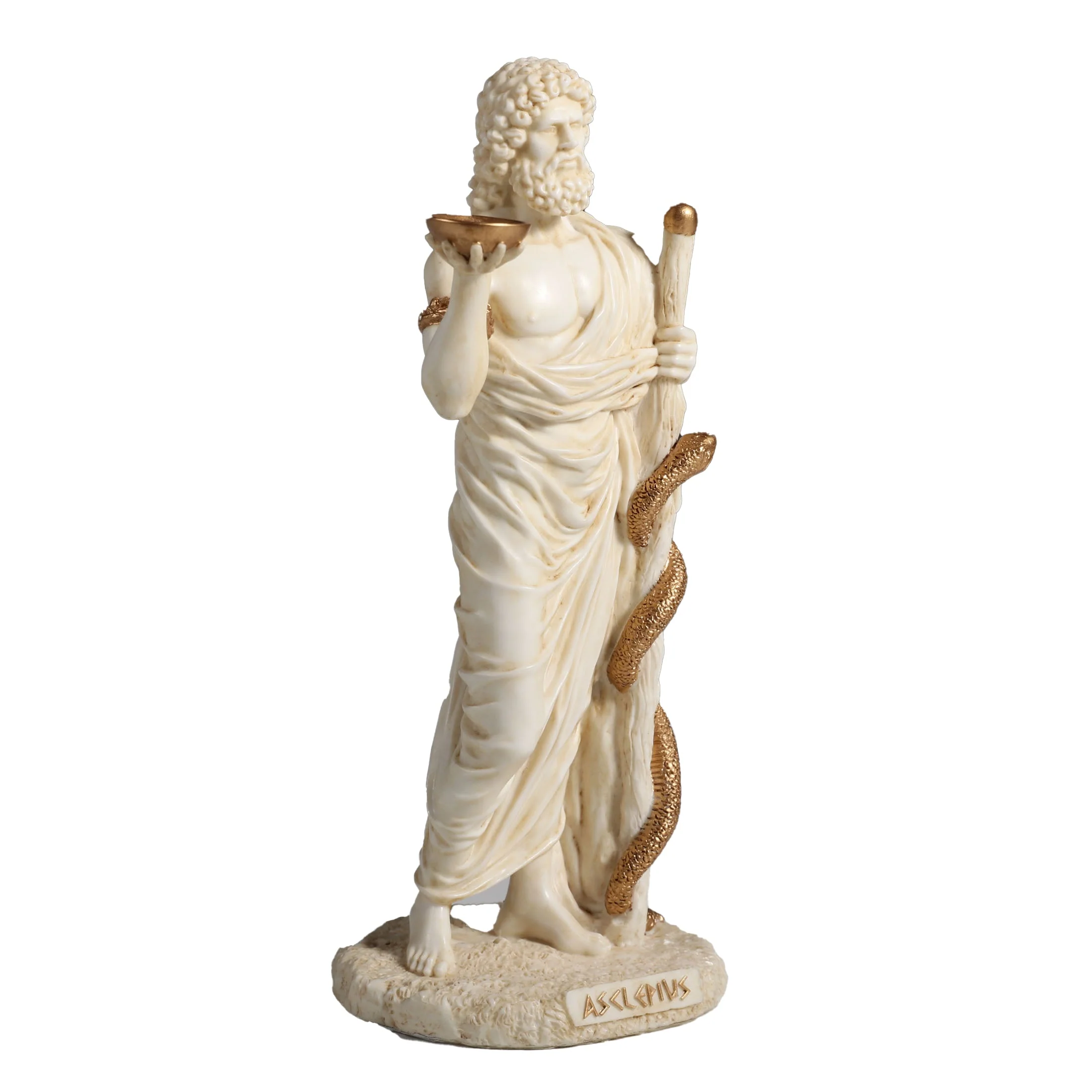 Asclepius Greek God Of Medicine 16cm Veronese White Statue — additional product image 2 from ArtStatues