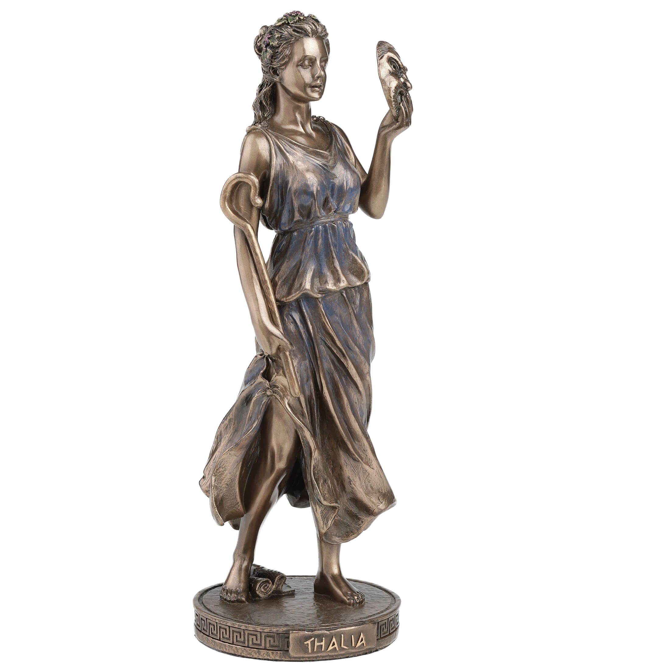 Thalia Muse of Comedy Statue - 23 cm Cold-Cast Bronze by Veronese — additional product image 2 from ArtStatues