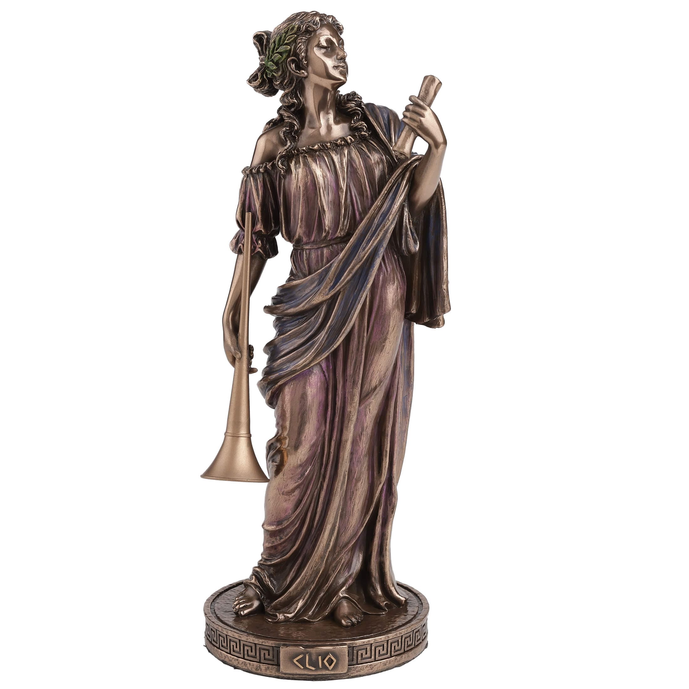 Clio Muse of History Statue - 23 cm Cold-Cast Bronze by Veronese