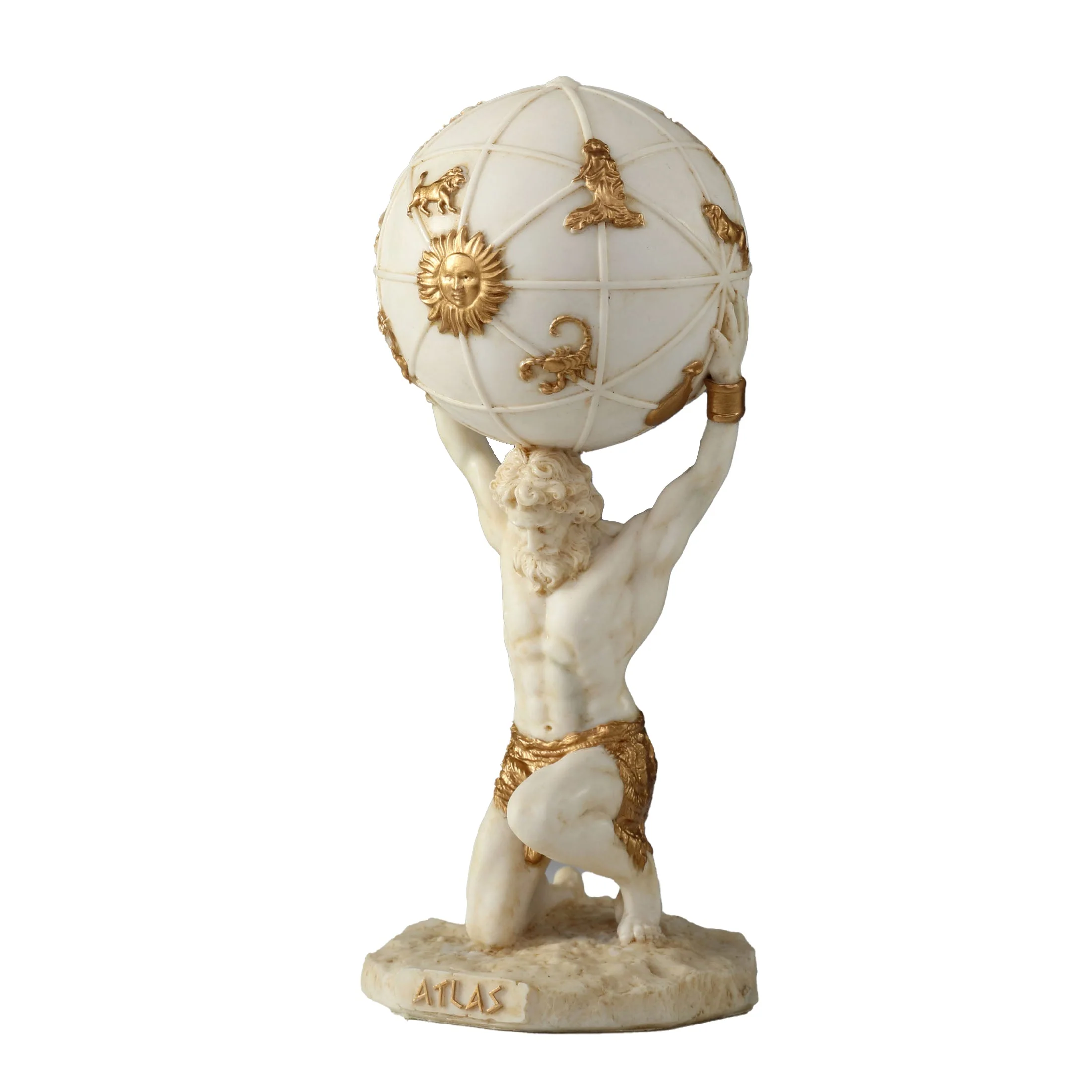 Atlas The Titan Who Holds The Sky 14cm Veronese White Statue — additional product image 3 from ArtStatues