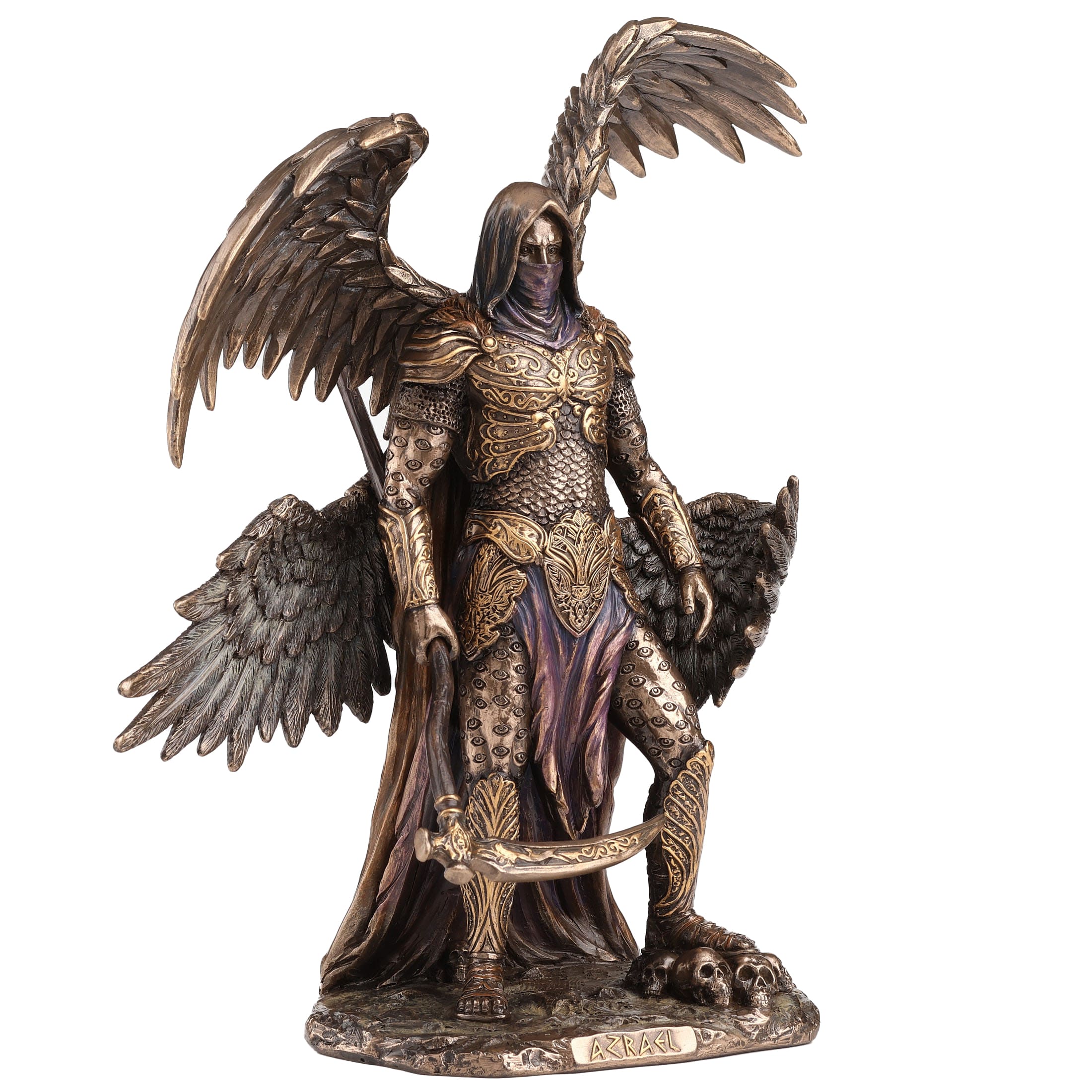 Archangel Azrael Statue - 27 x 24 cm Cold-Cast Bronze by Veronese — additional product image 3 from ArtStatues