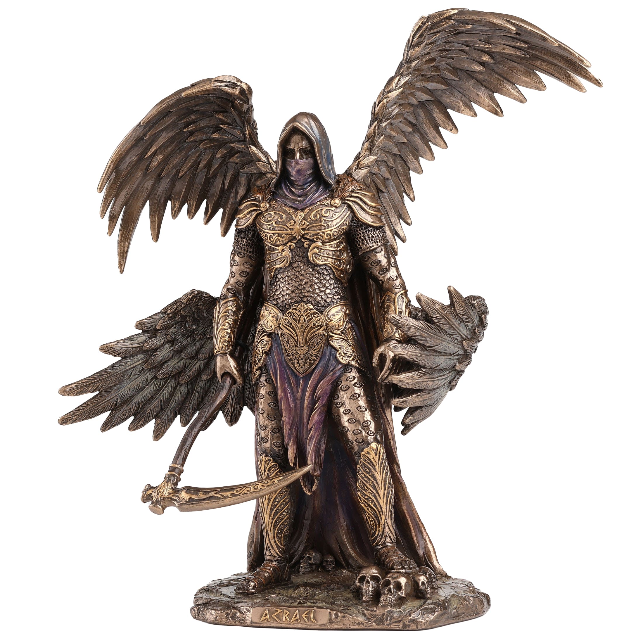 Archangel Azrael Statue - 27 x 24 cm Cold-Cast Bronze by Veronese — additional product image 2 from ArtStatues