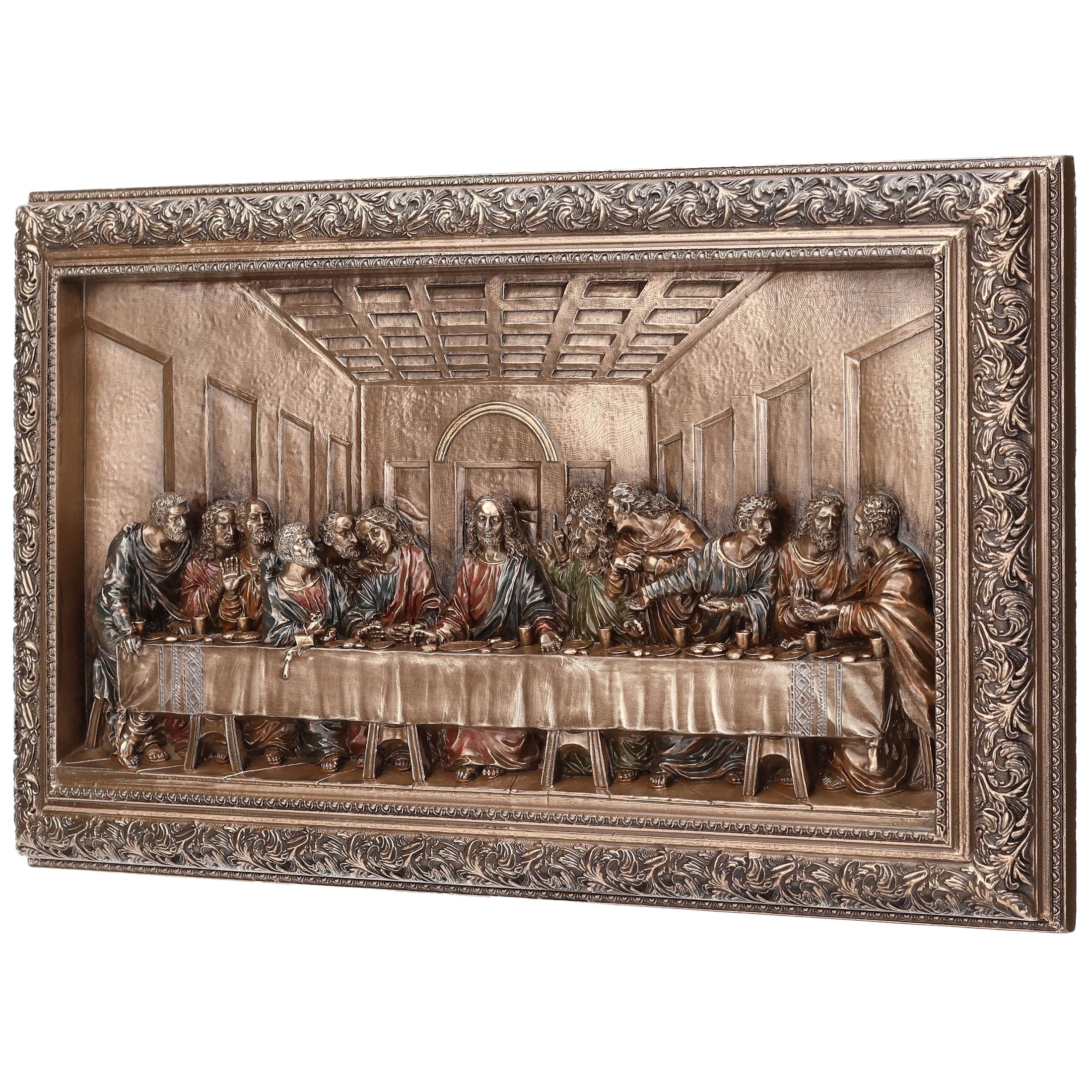 Last Supper Wall Plaque - 27.8 x 16.8 cm Cold-Cast Bronze by Veronese — additional product image 2 from ArtStatues