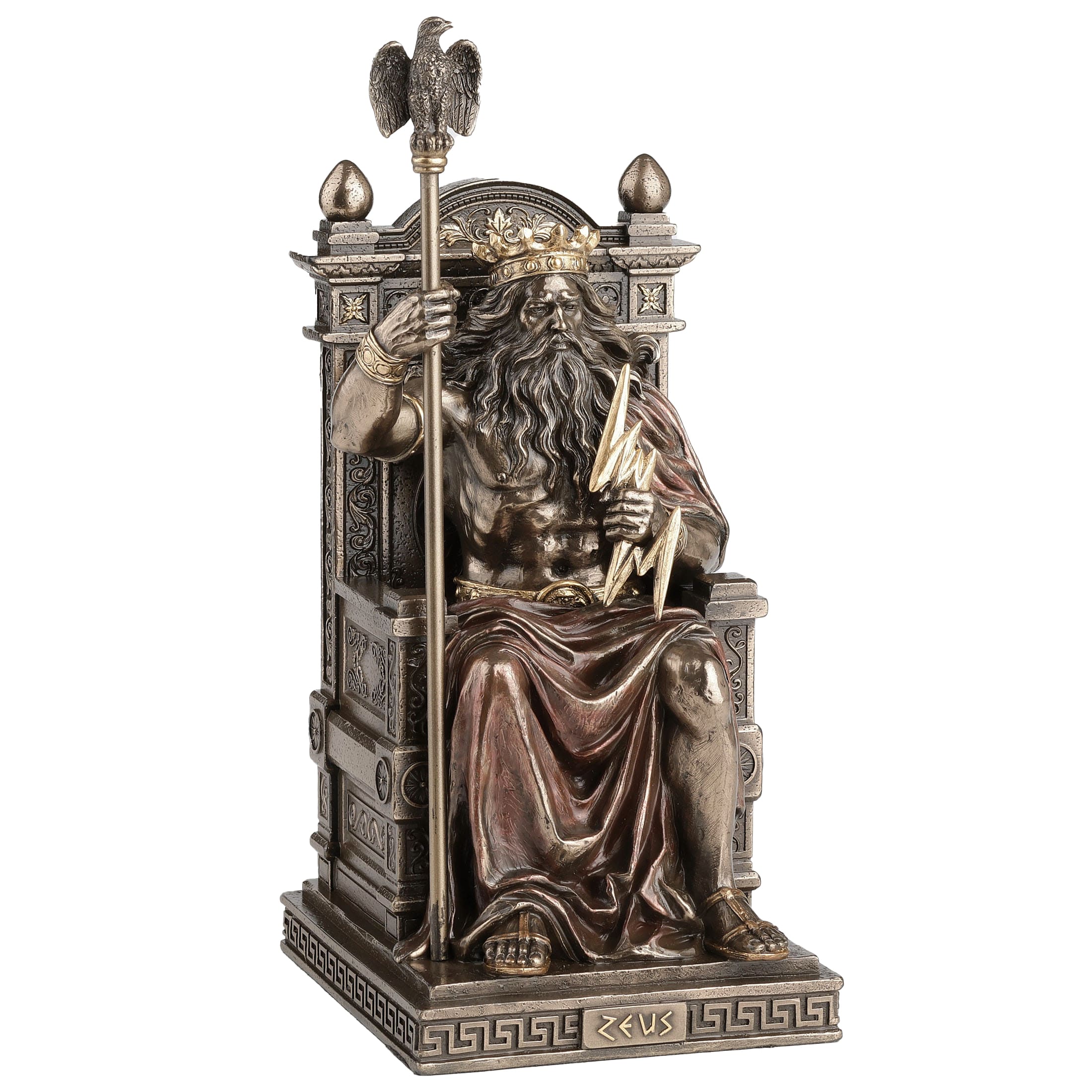 Zeus on Throne Statue – Veronese Bronze, 27 cm — additional product image 2 from ArtStatues