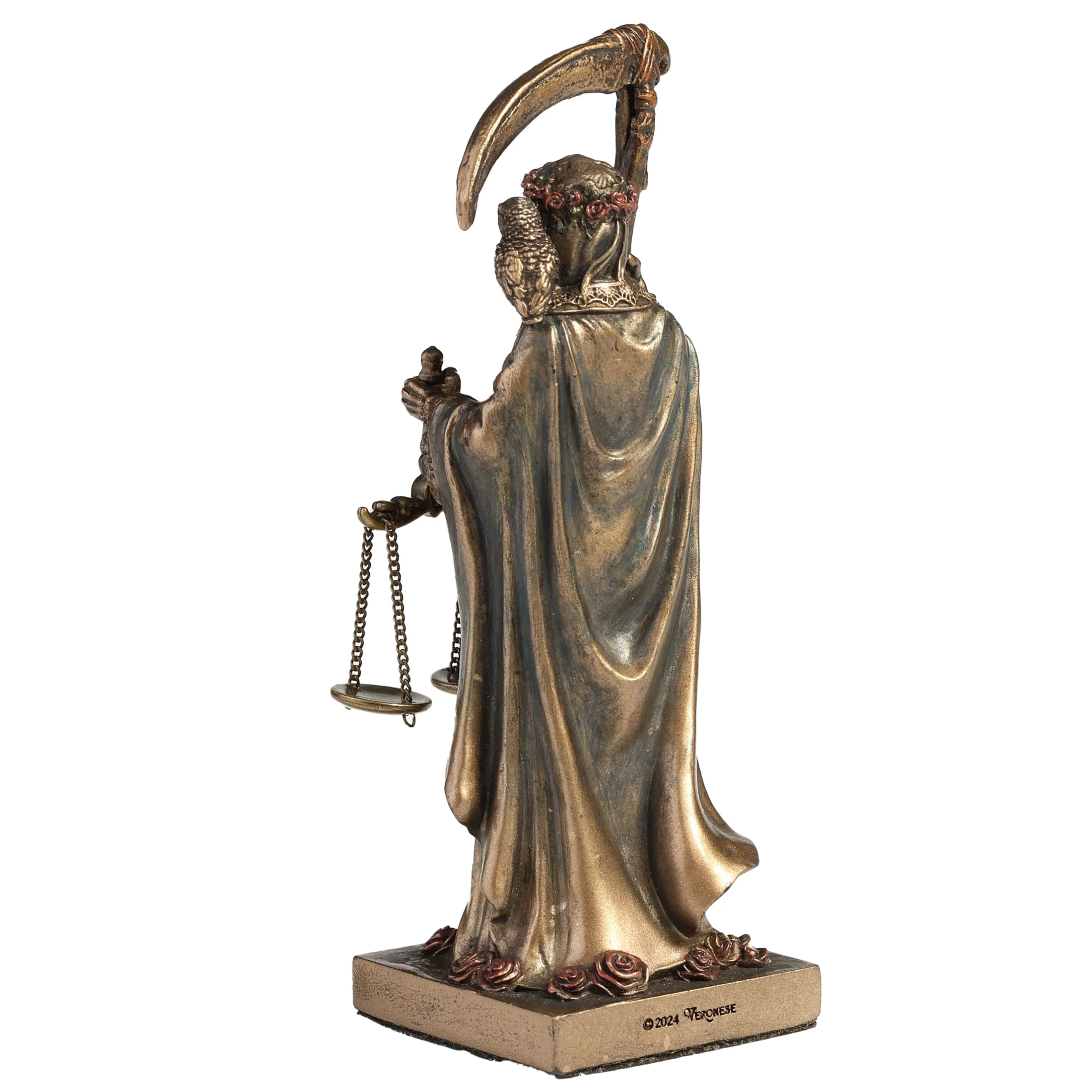 Santa Muerte Altar Statue - 10 cm Cold-Cast Bronze Figurine — additional product image 4 from ArtStatues
