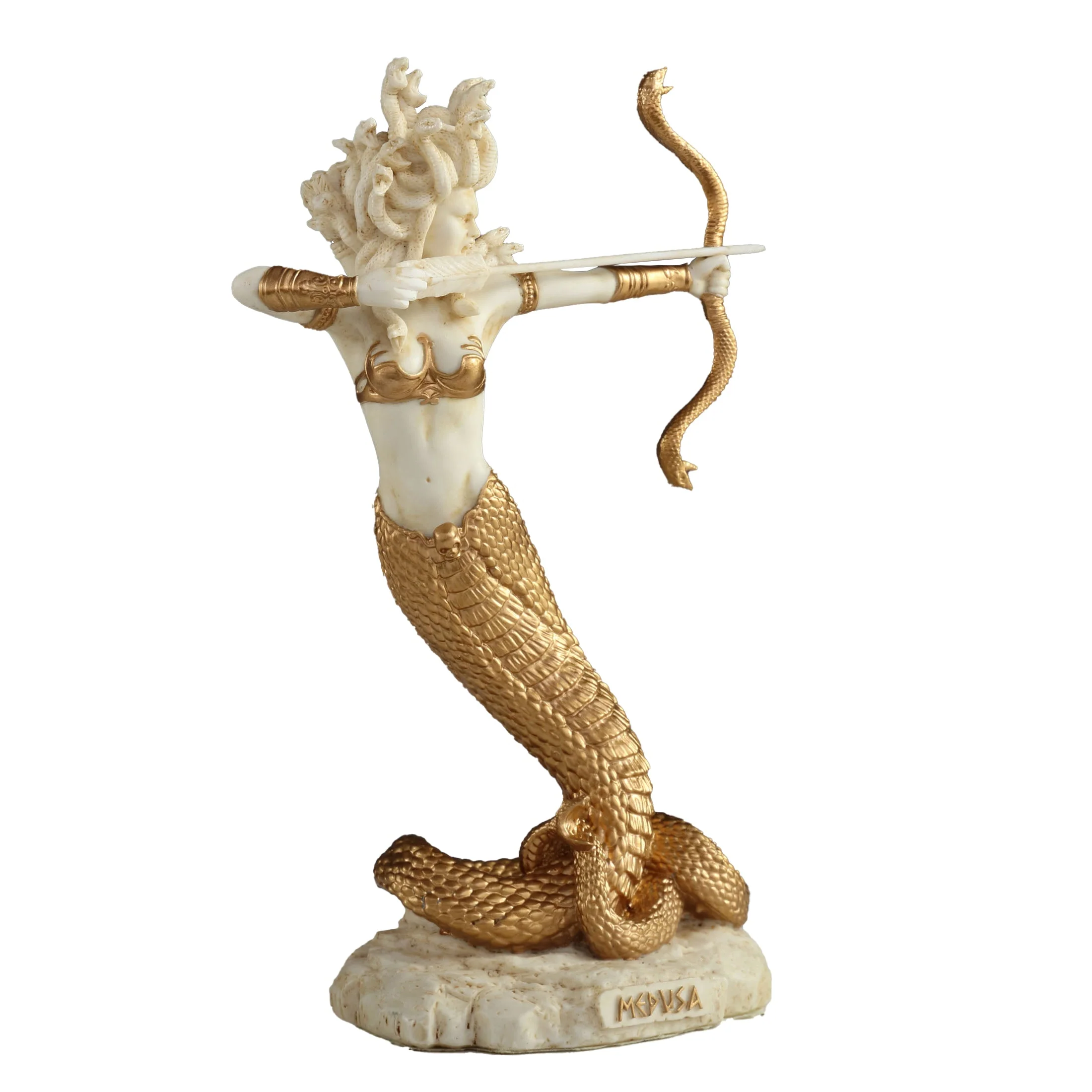 Furious Medusa Shooting Arrow 15.5cm Veronese White Statue — additional product image 2 from ArtStatues