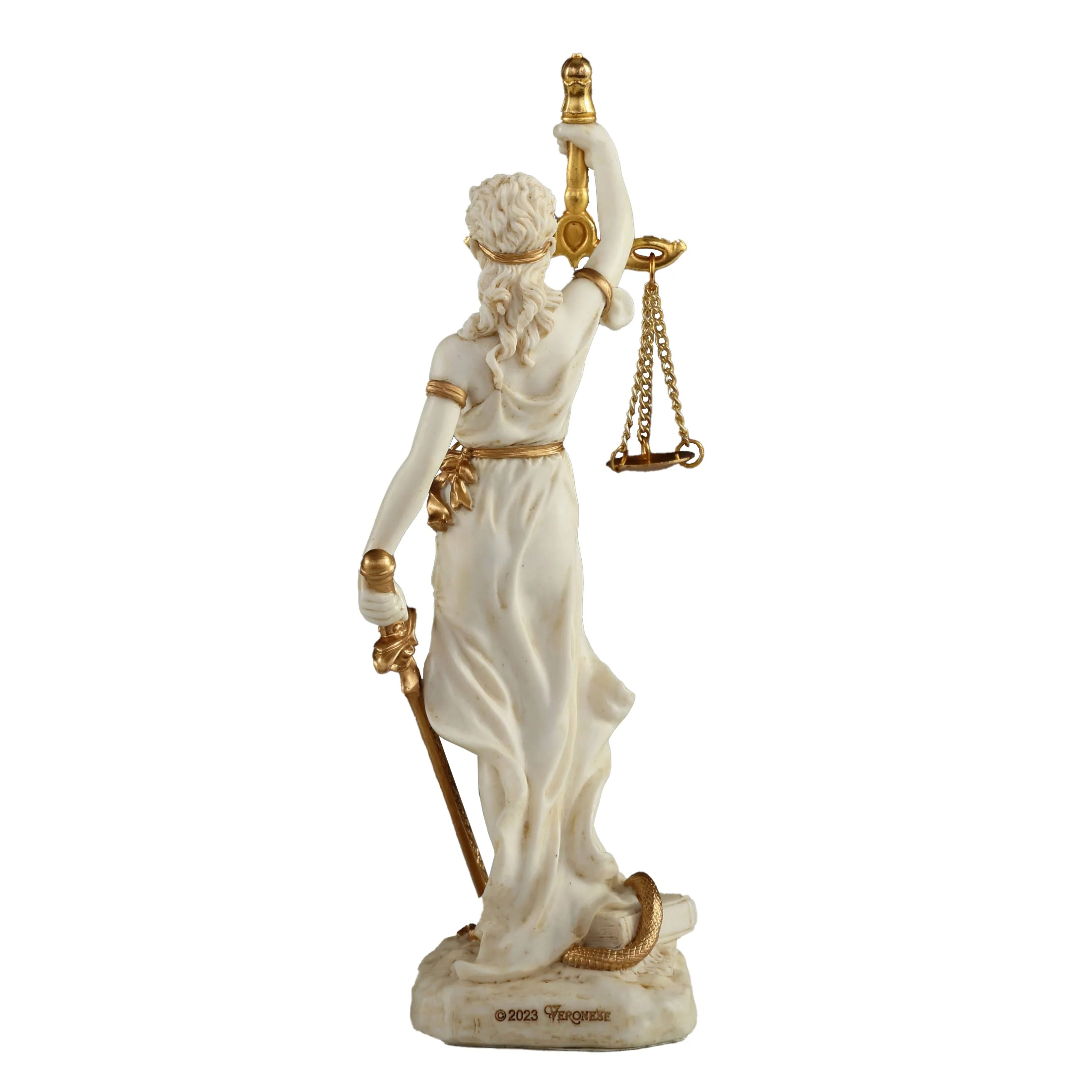 Themis Greek Goddess Of Justice 16.5cm Veronese White Statue — additional product image 4 from ArtStatues