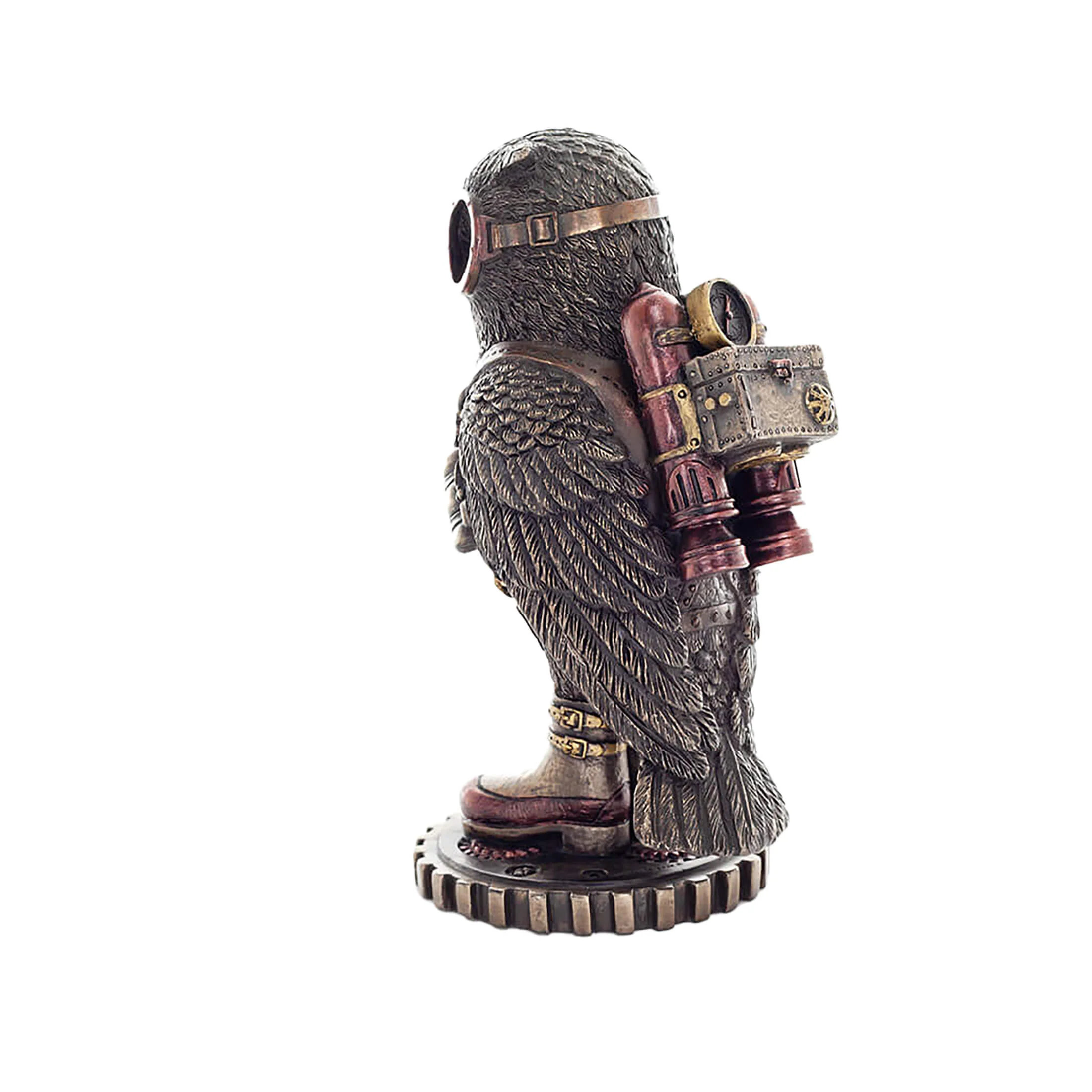 Steampunk Owl Bronze Statue – 16 cm Mechanical Fantasy Figurine — additional product image 2 from ArtStatues