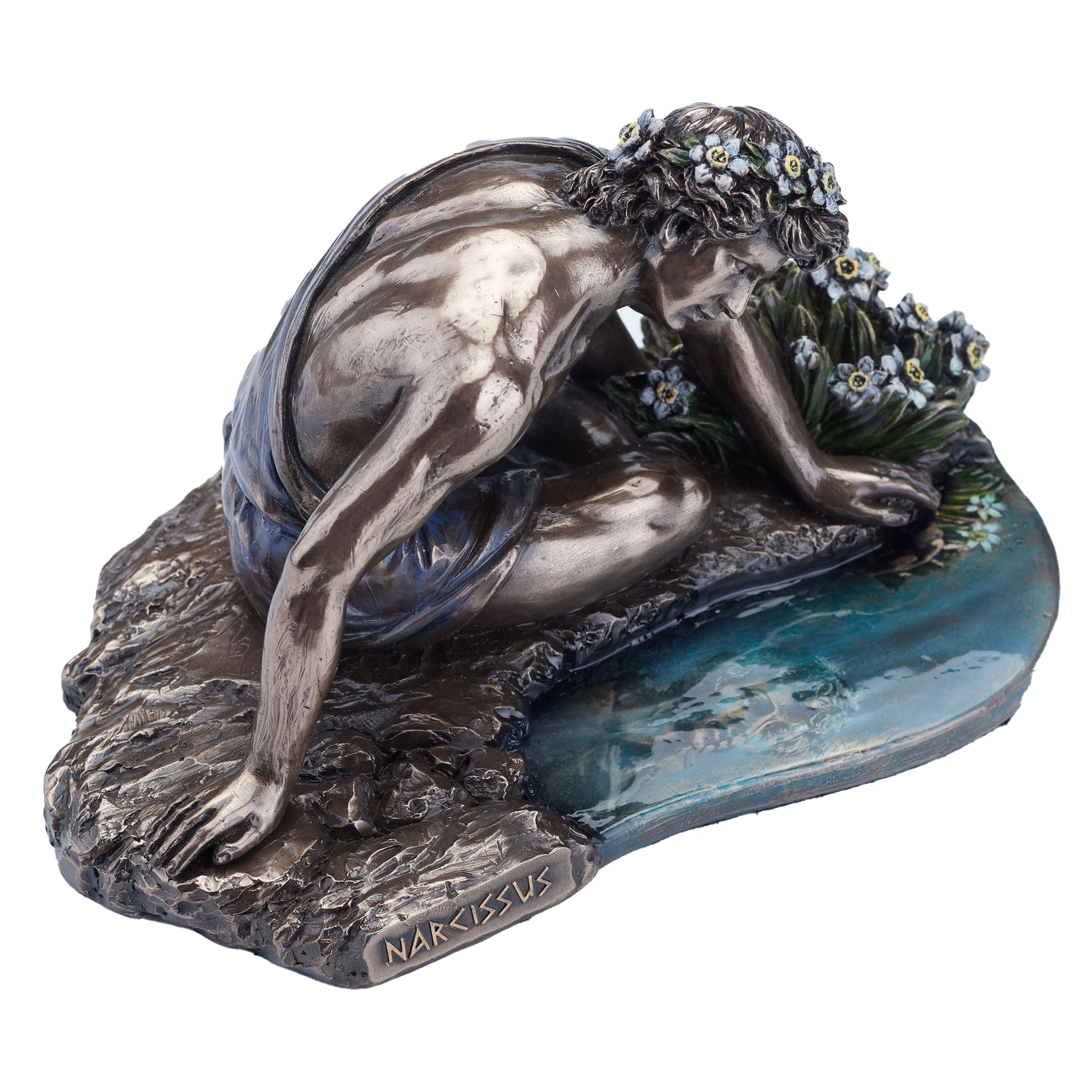 Narcissus Greek Mythology Statue – 17×12.5 cm — additional product image 2 from ArtStatues