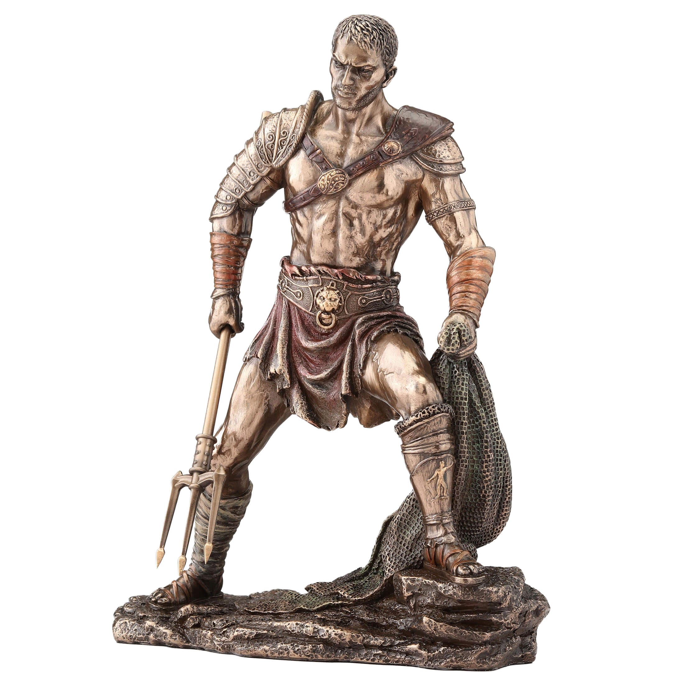 Gladiator Roman Warrior Statue – Veronese Bronze, 27.5 cm — additional product image 2 from ArtStatues