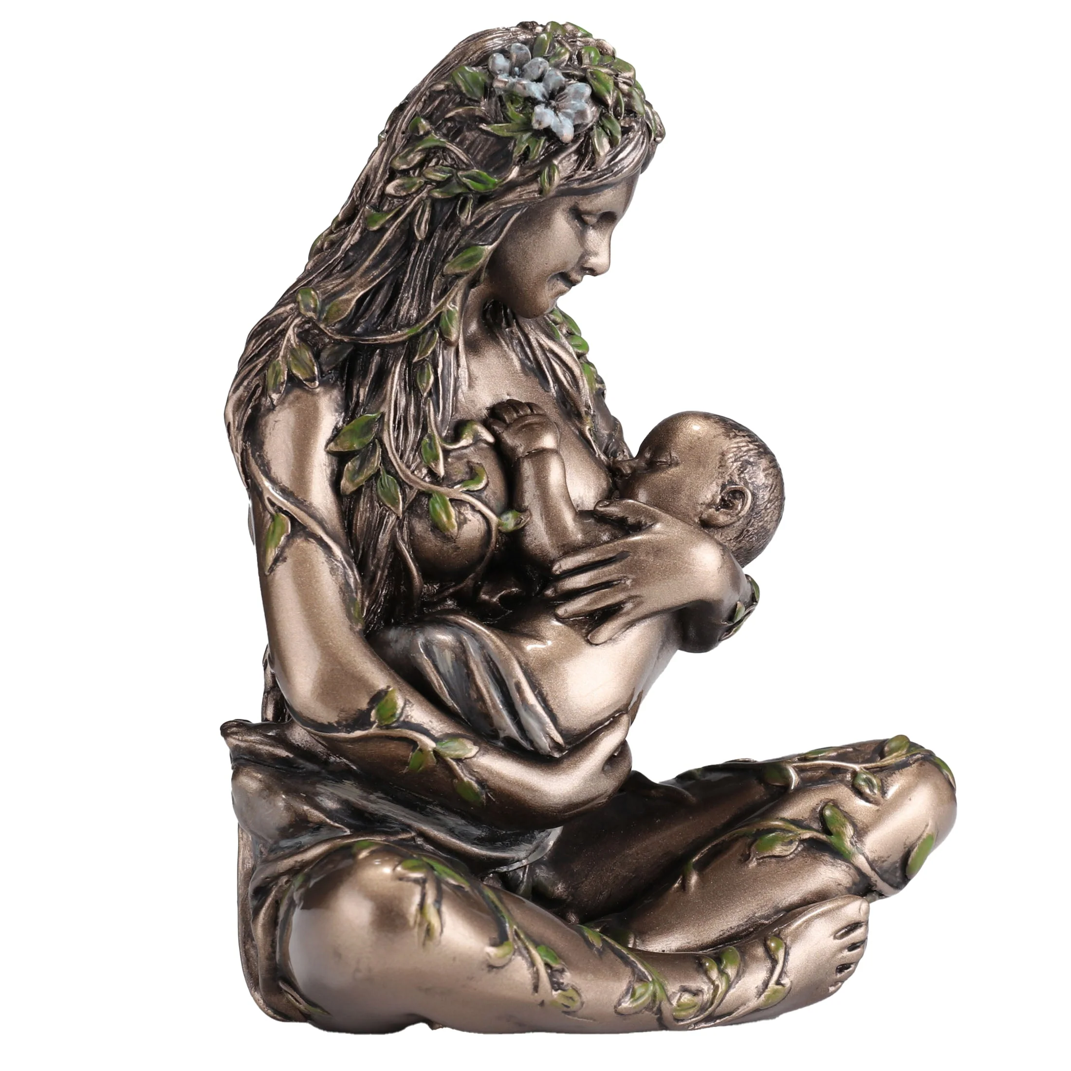 Mother Earth Gaia Nurturing Baby Cradle Position 11cm Veronese Statue — additional product image 3 from ArtStatues