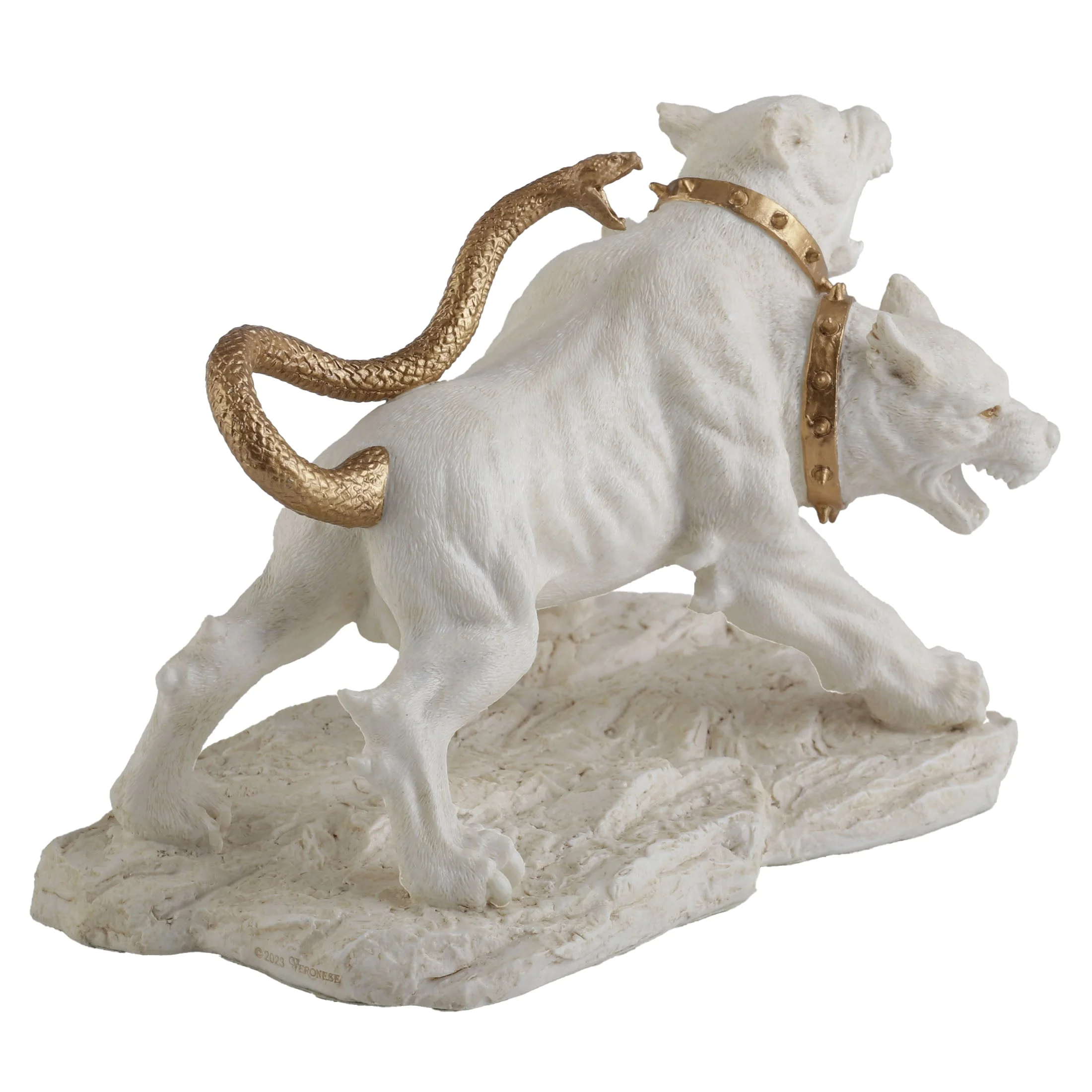 Cerberus The Three Headed Hound Of Hades 19.5cm Veronese White-Gold Statue — additional product image 4 from ArtStatues