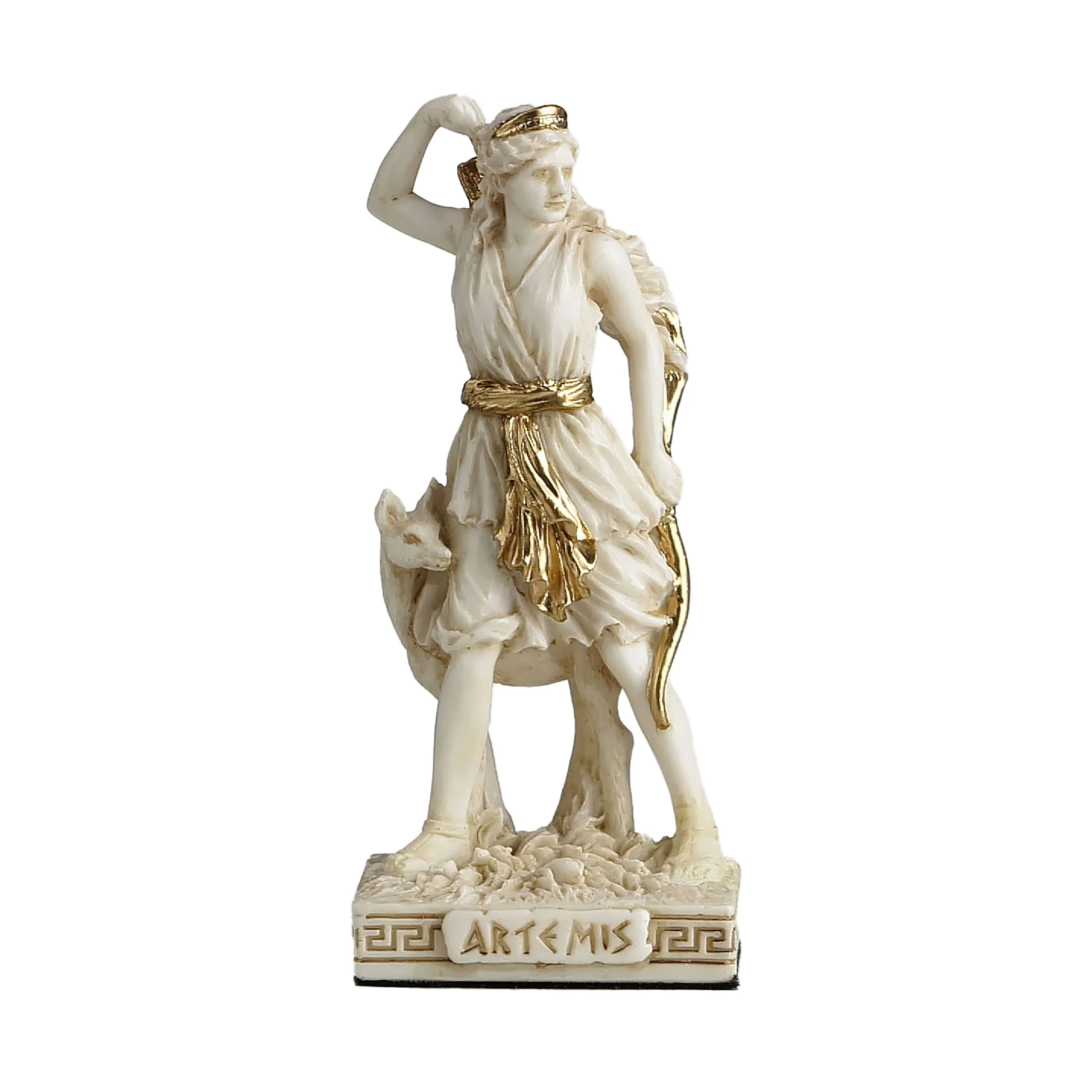 Artemis Resin Statue with Bow and Deer – 8.7 cm