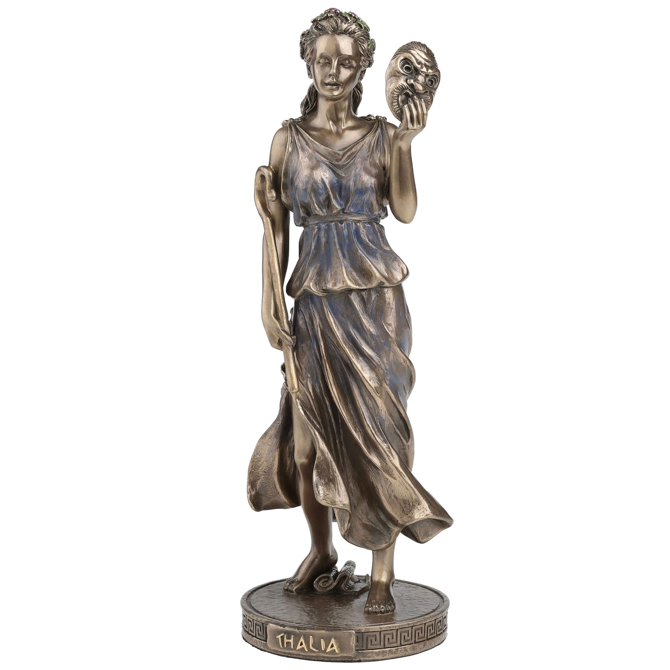 Thalia Muse of Comedy Statue - 23 cm Cold-Cast Bronze by Veronese — additional product image 3 from ArtStatues
