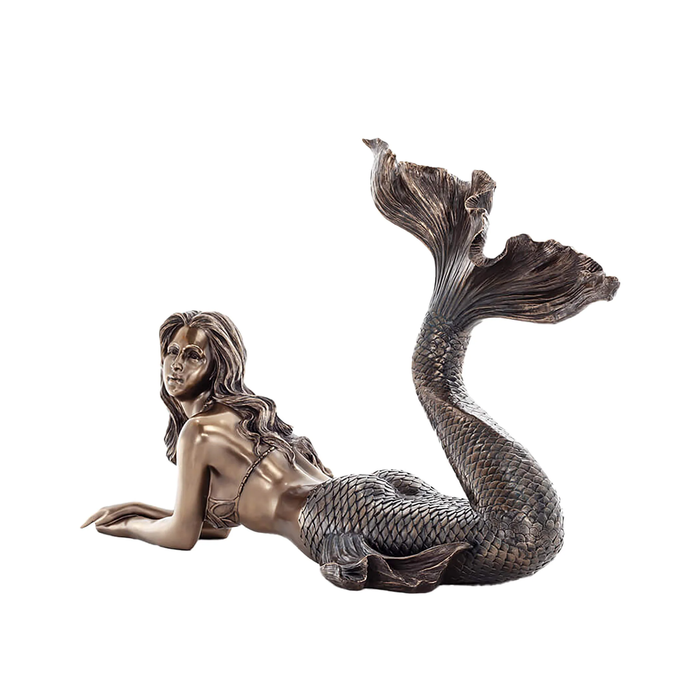 Mermaid Bronze Statue – 67×25×44 cm Enchanting Siren of the Sea — additional product image 2 from ArtStatues