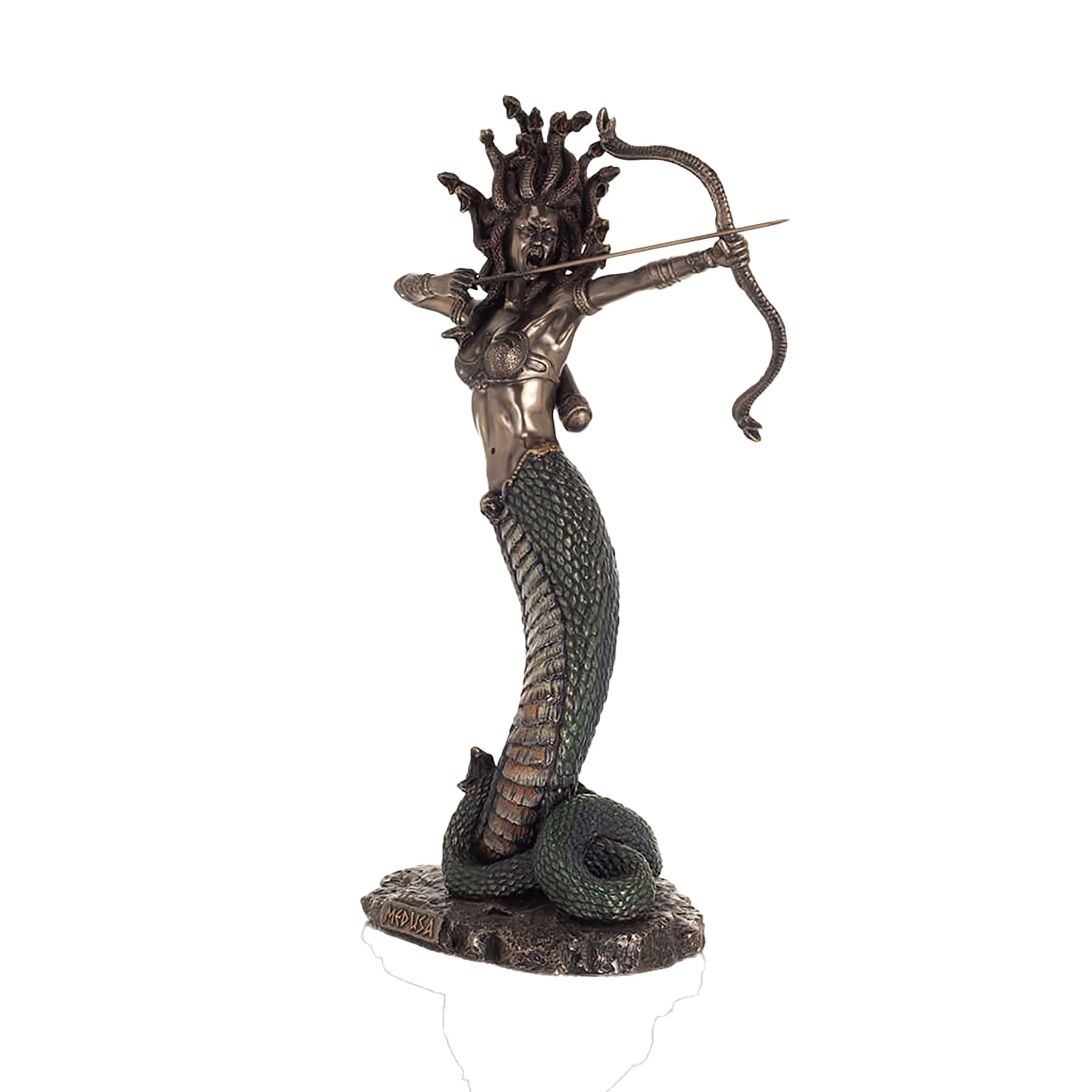 Medusa Archer Statue – Cold-Cast Bronze, 36 cm Figurine — additional product image 2 from ArtStatues