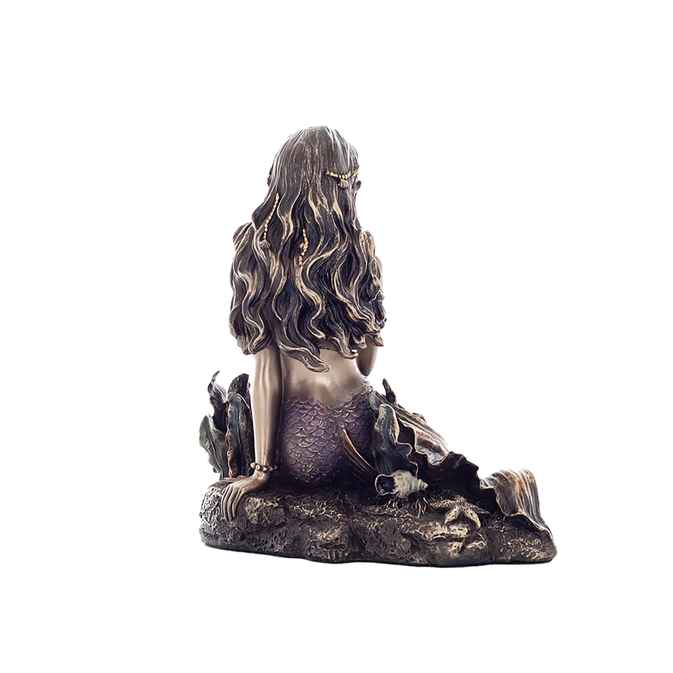 Mermaid Trickster Cold-Cast Bronze Statue – Enchanting Ocean Siren — additional product image 3 from ArtStatues