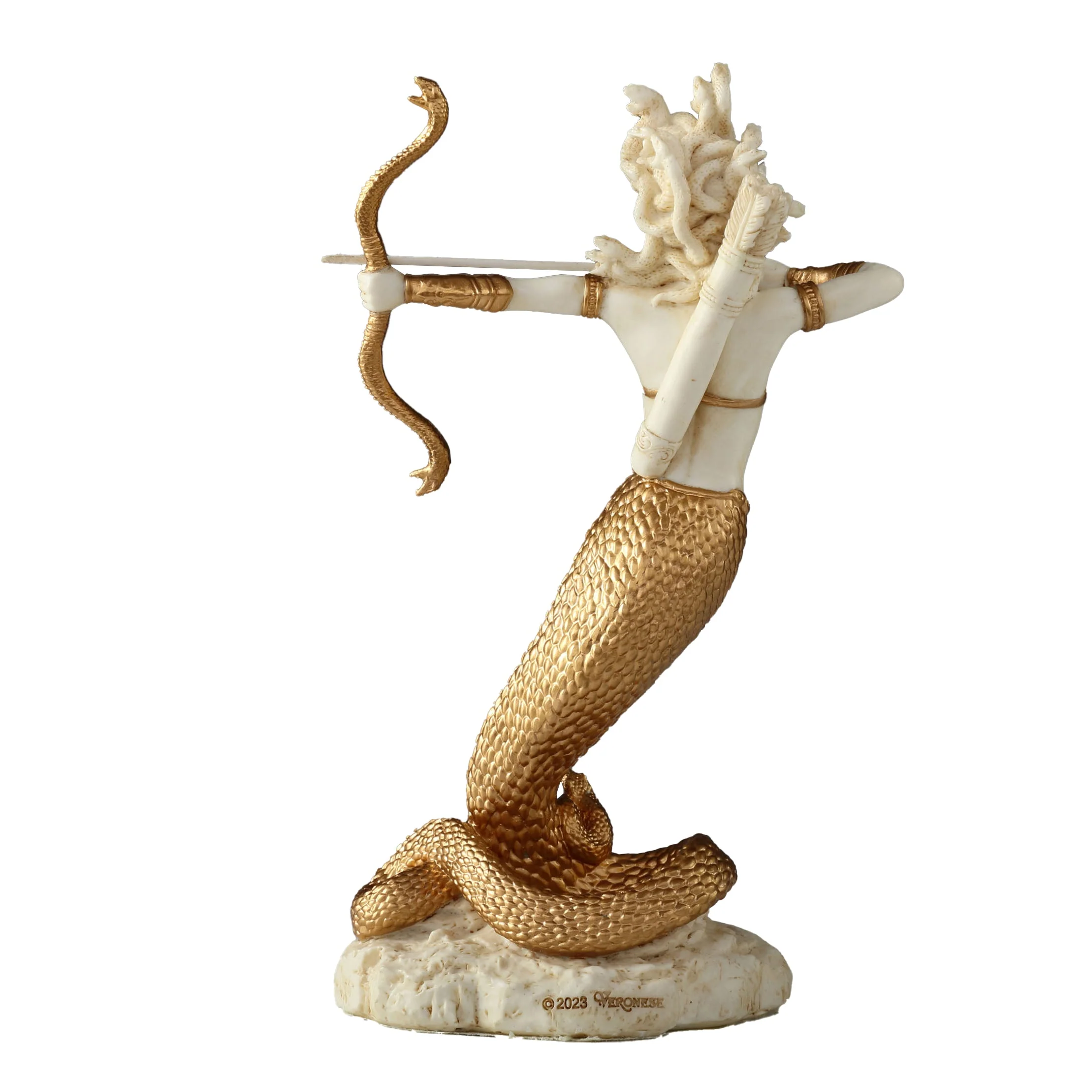 Furious Medusa Shooting Arrow 15.5cm Veronese White Statue — additional product image 3 from ArtStatues