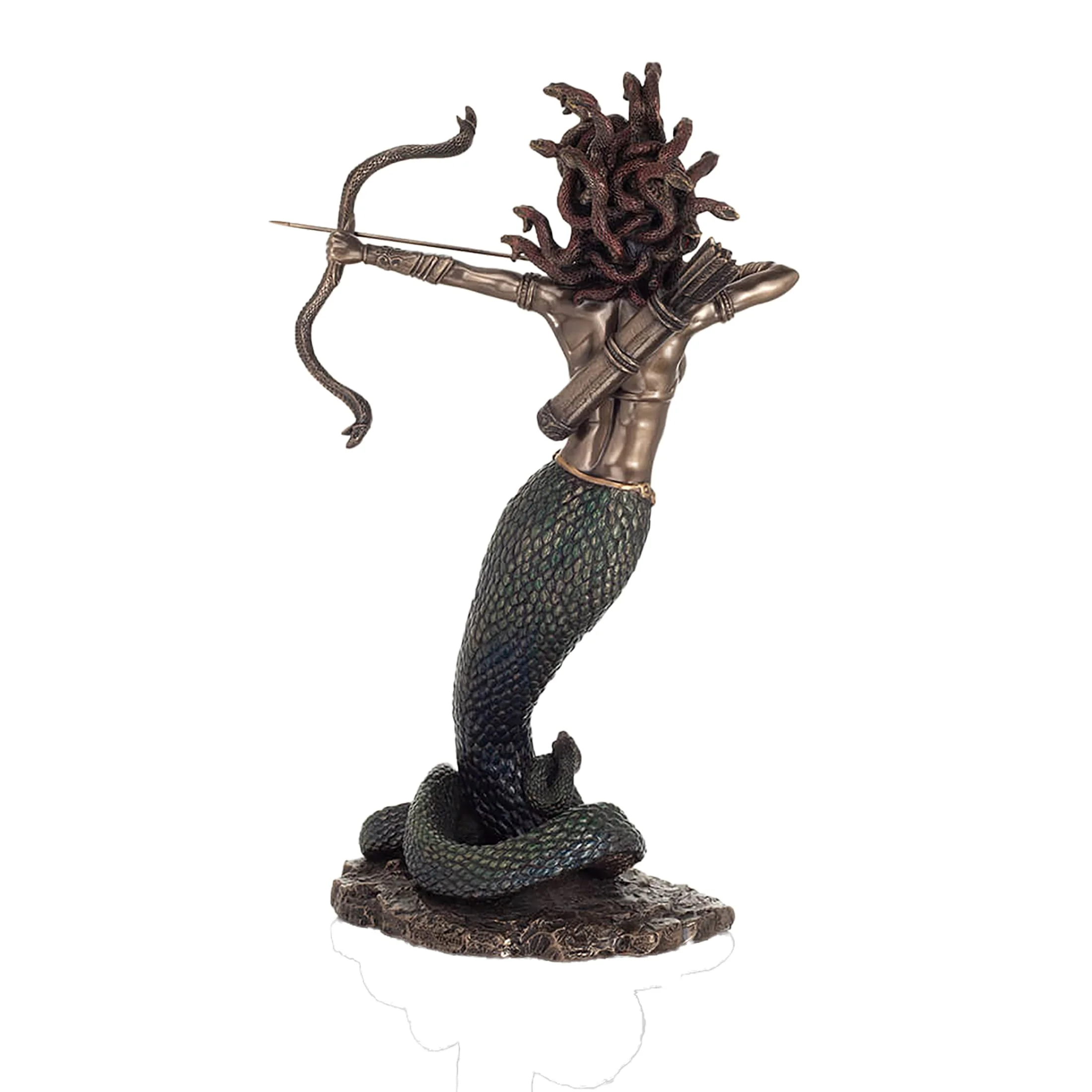 Medusa Archer Statue – Cold-Cast Bronze, 36 cm Figurine — additional product image 3 from ArtStatues