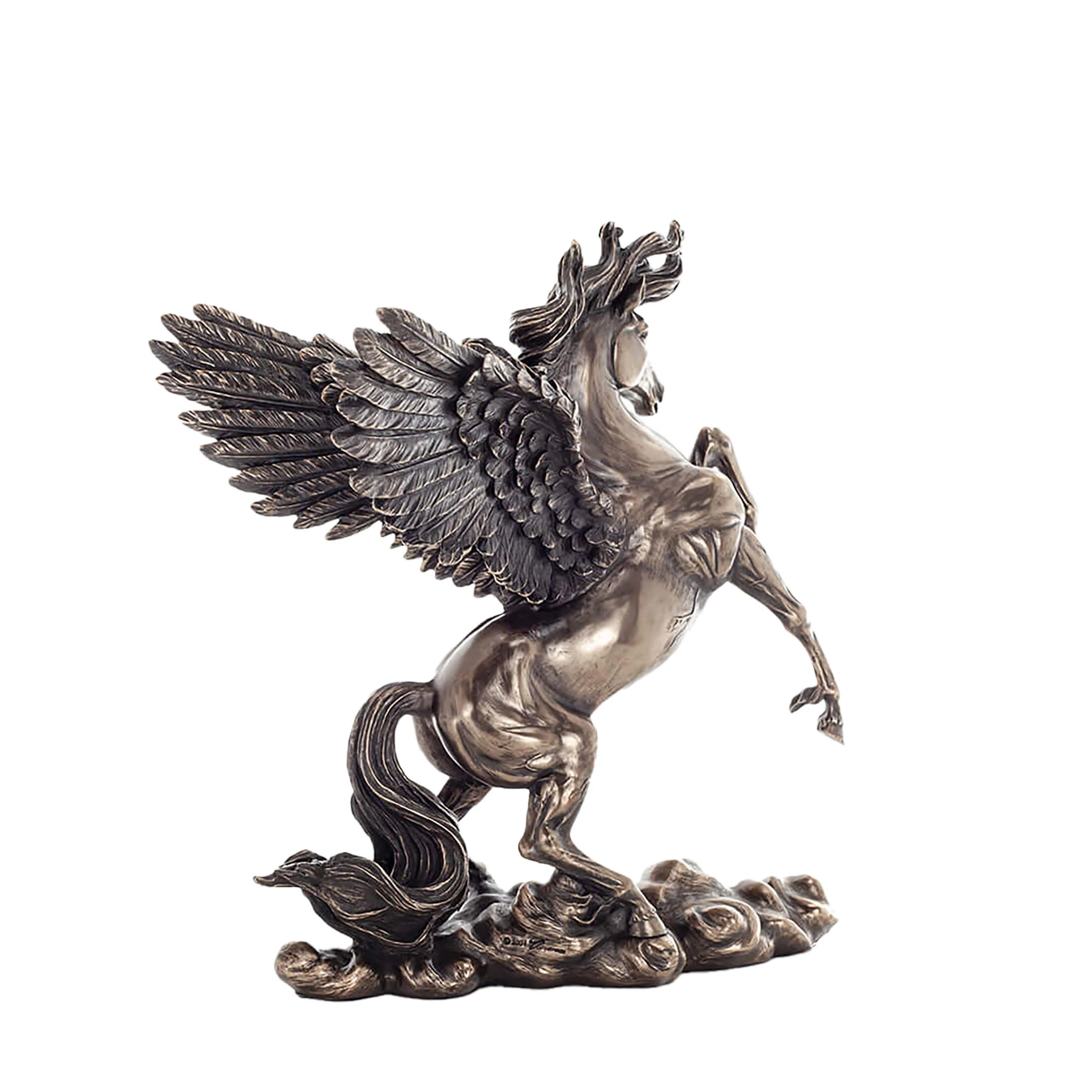 Pegasus 28x26cm Veronese Cold-Cast Bronze Statue – Majestic Winged Horse Figurine — additional product image 3 from ArtStatues