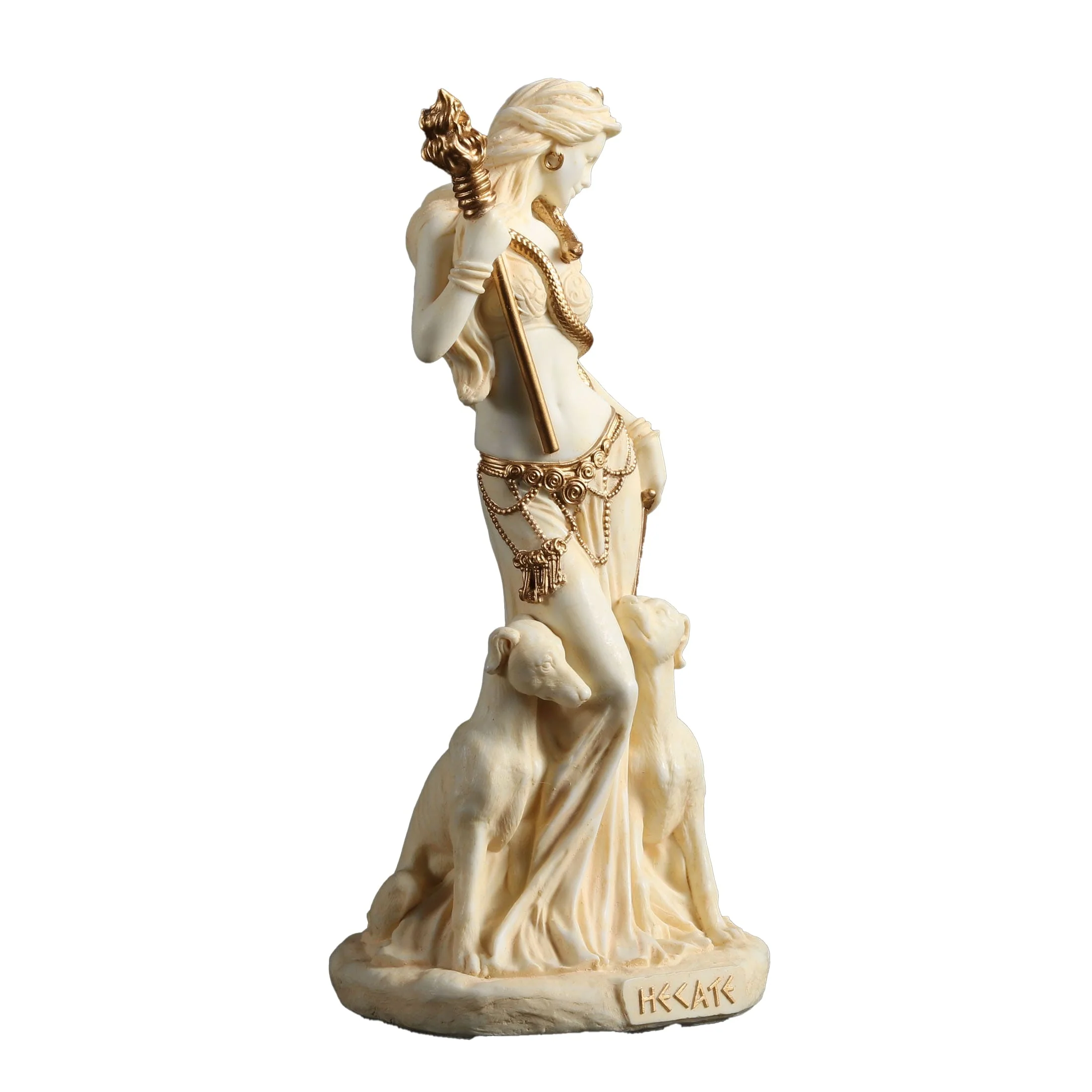 Hecate Goddess Statue 15.5cm White&Gold Resin Figurine Veronese Design — additional product image 2 from ArtStatues