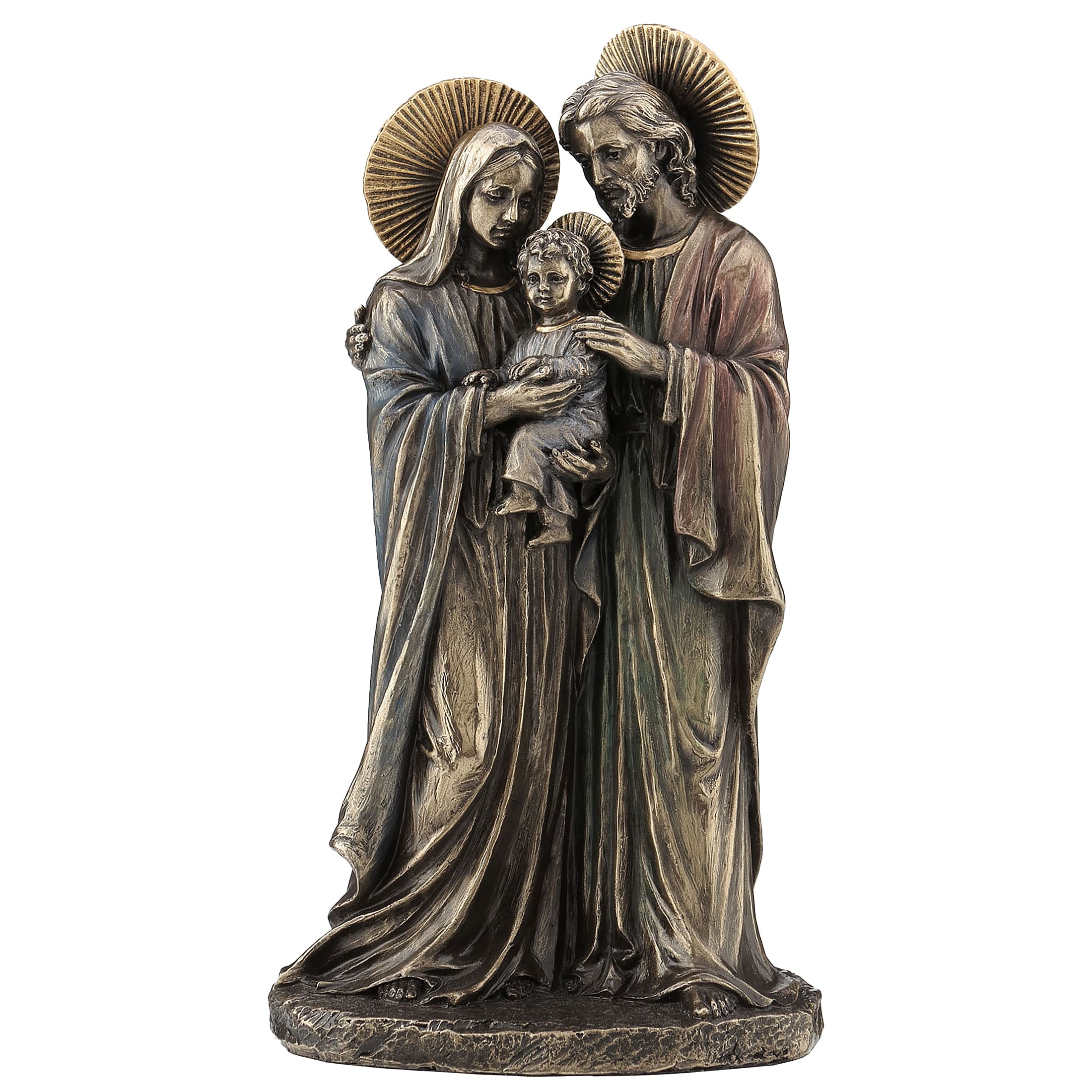 Holy Family Bronze Statue – 22 cm Sacred Christian Figurine