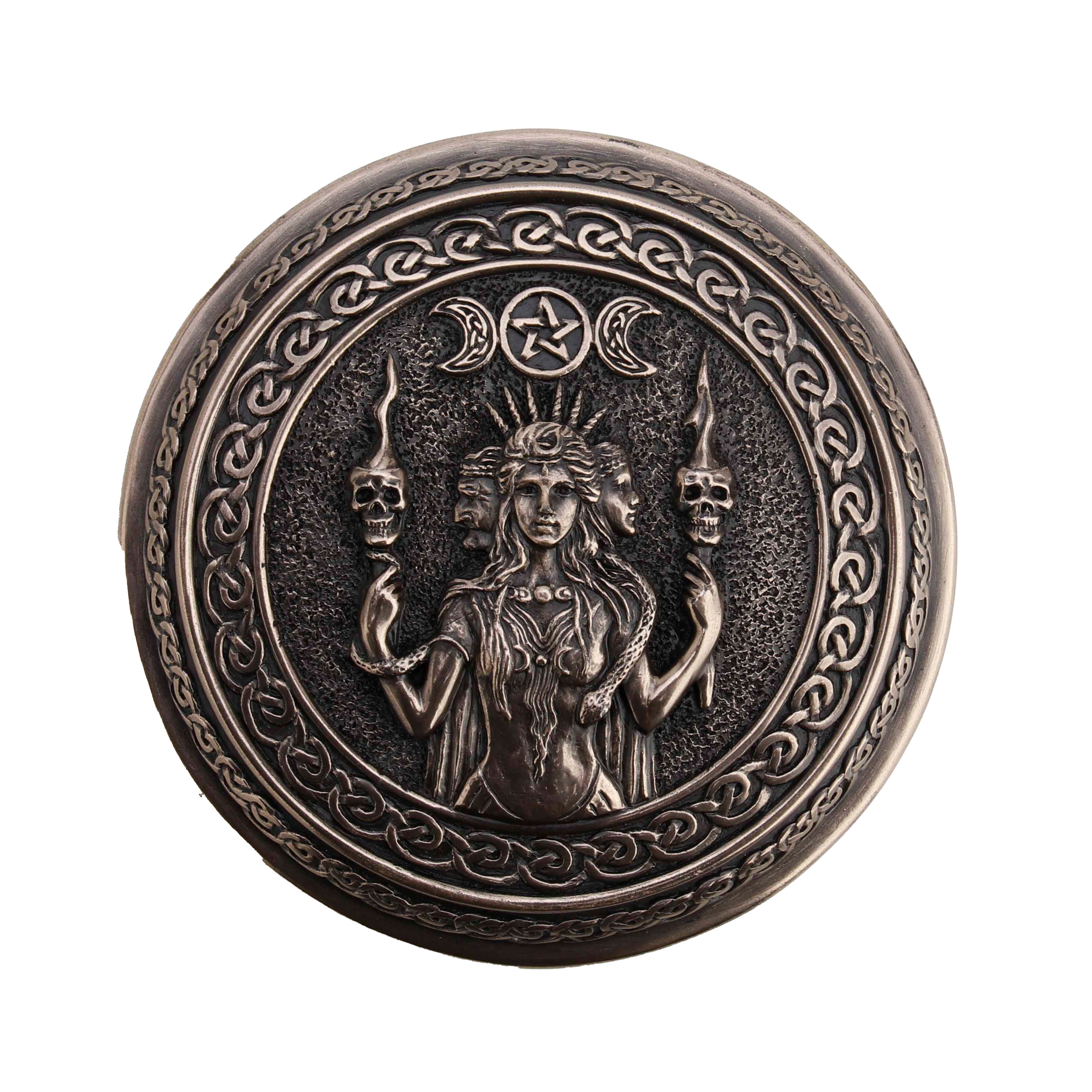 Hecate Goddess Of Chthonic Round Trinket Box 9.5cm Veronese Statue — additional product image 2 from ArtStatues