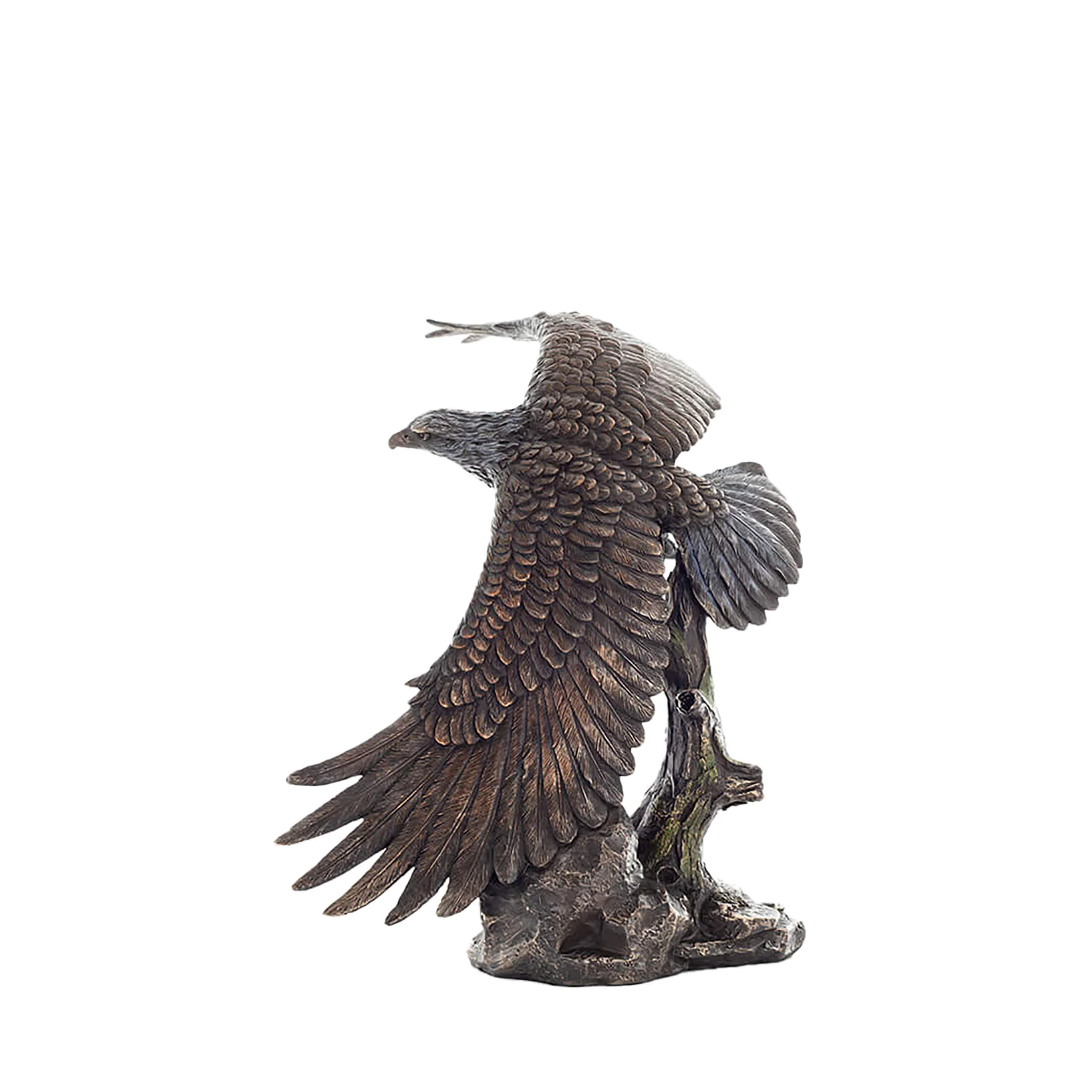 Red Kite Eagle Statue – 38x54cm Veronese Cold-Cast Bronze Majestic Bird of Prey Figurine — additional product image 3 from ArtStatues
