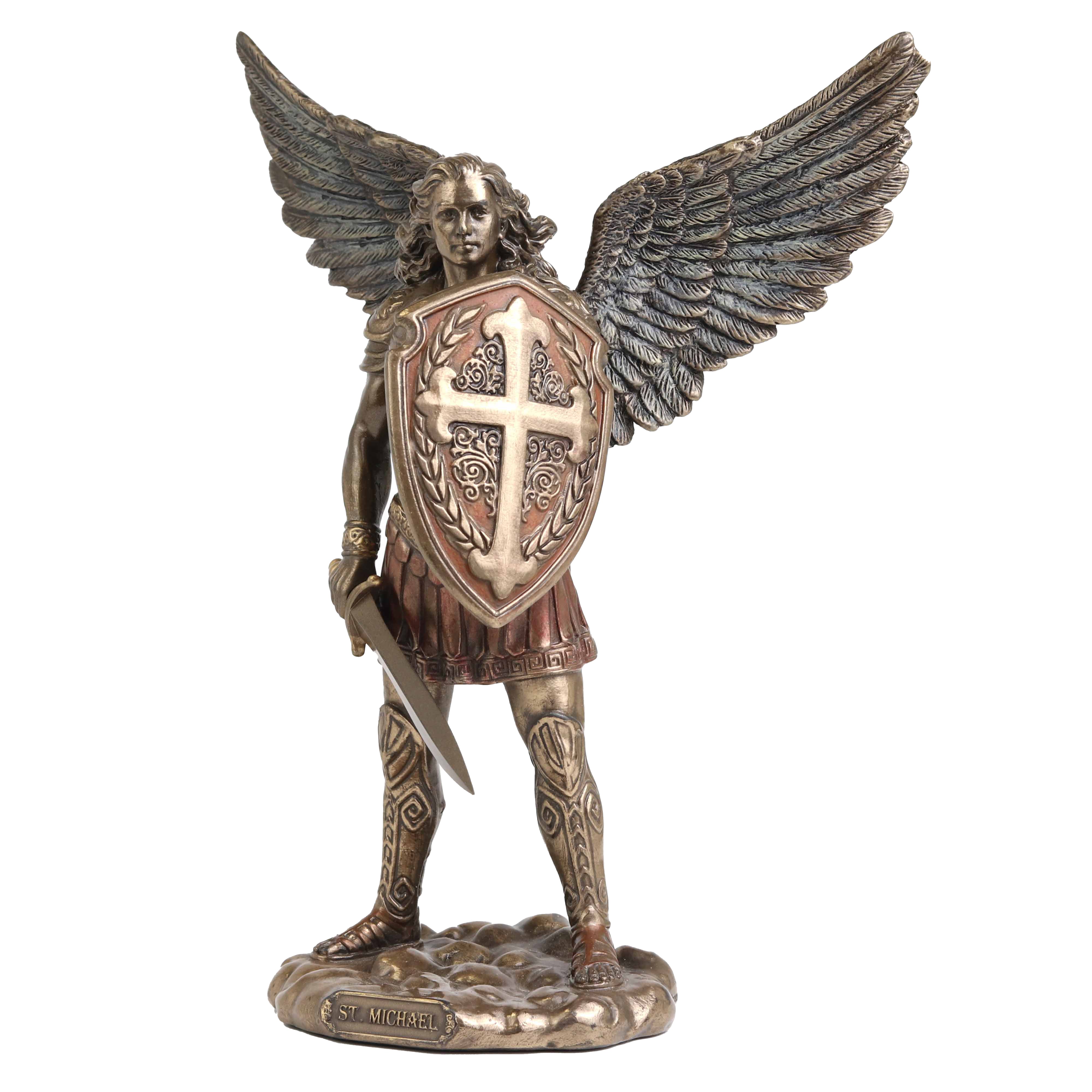 Archangel Saint Michael Sword And Shield 19.5cm Veronese Statue — additional product image 3 from ArtStatues