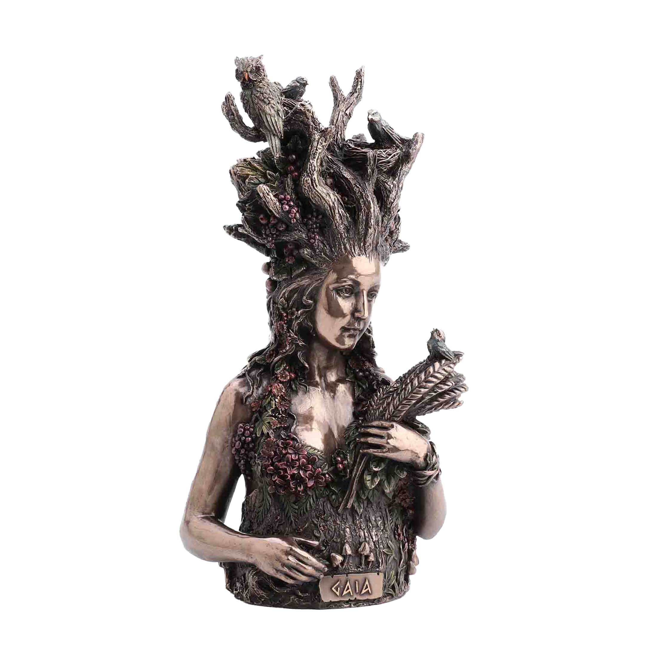 Gaia Mother Earth Bronze Statue – 26 cm Nature Goddess Sculpture — additional product image 2 from ArtStatues