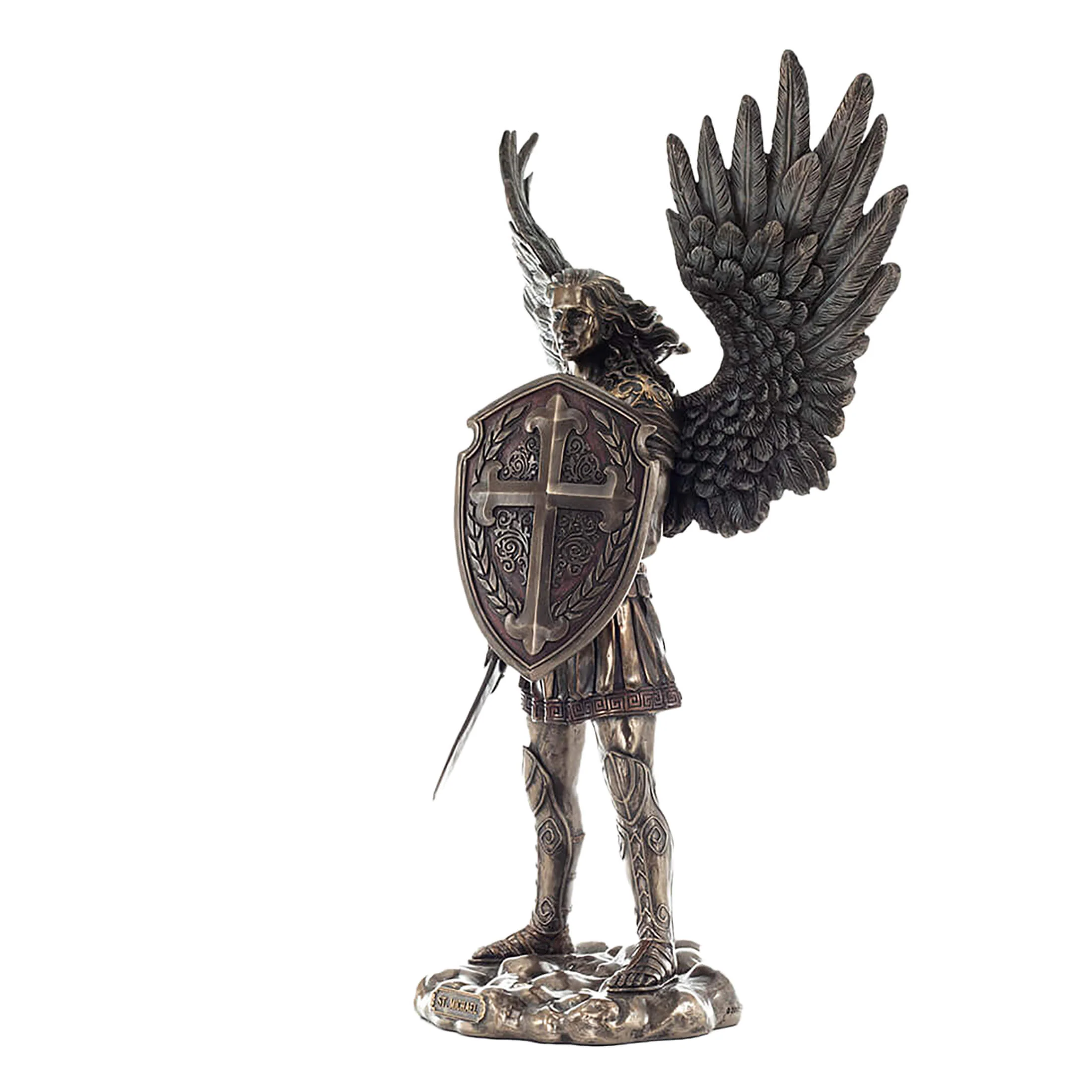 Archangel Saint Michael Bronze Statue – 27.5 cm Heavenly Guardian — additional product image 2 from ArtStatues
