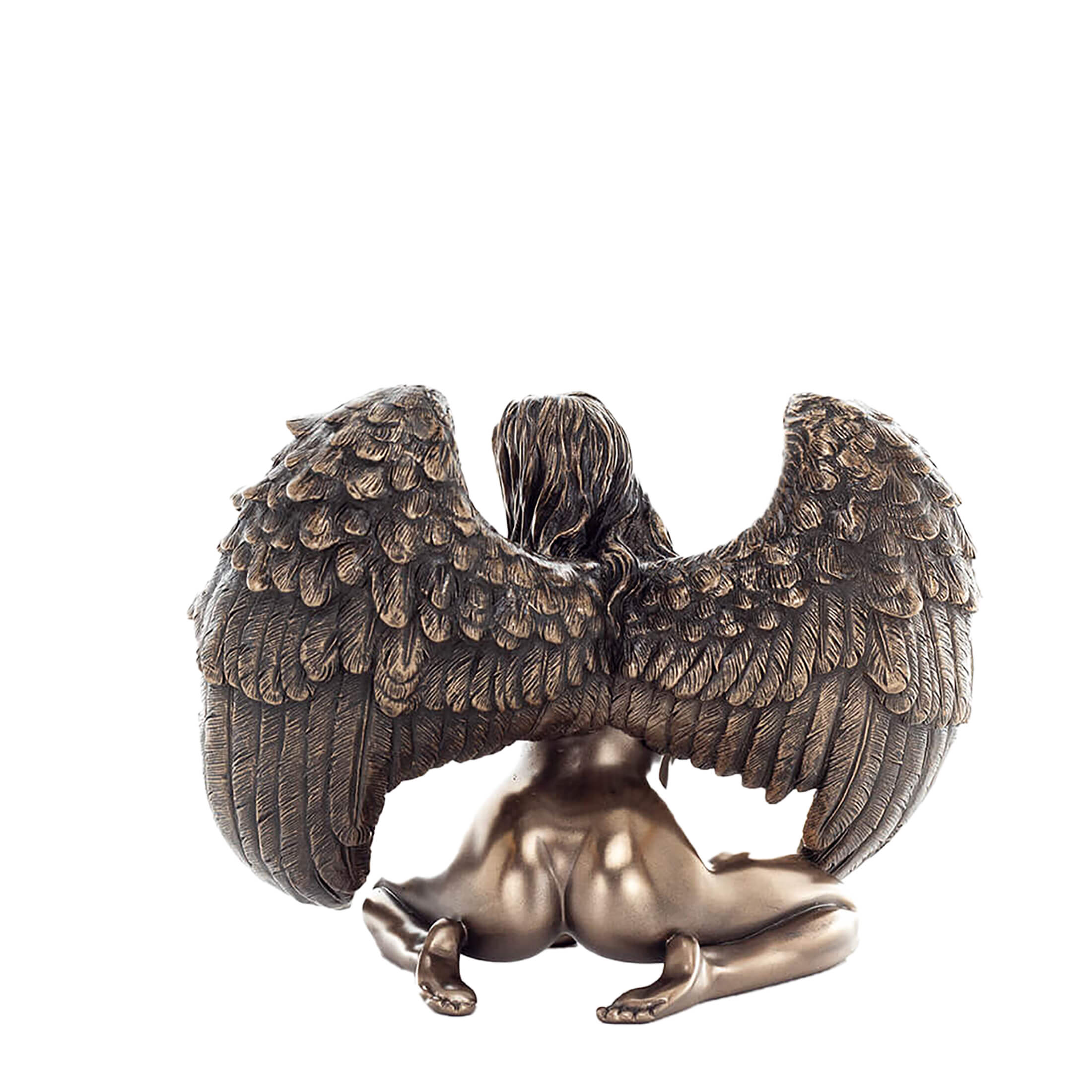 Fallen Angel 14x17cm Veronese Cold-Cast Bronze Statue – Symbol of Beauty and Despair — additional product image 3 from ArtStatues