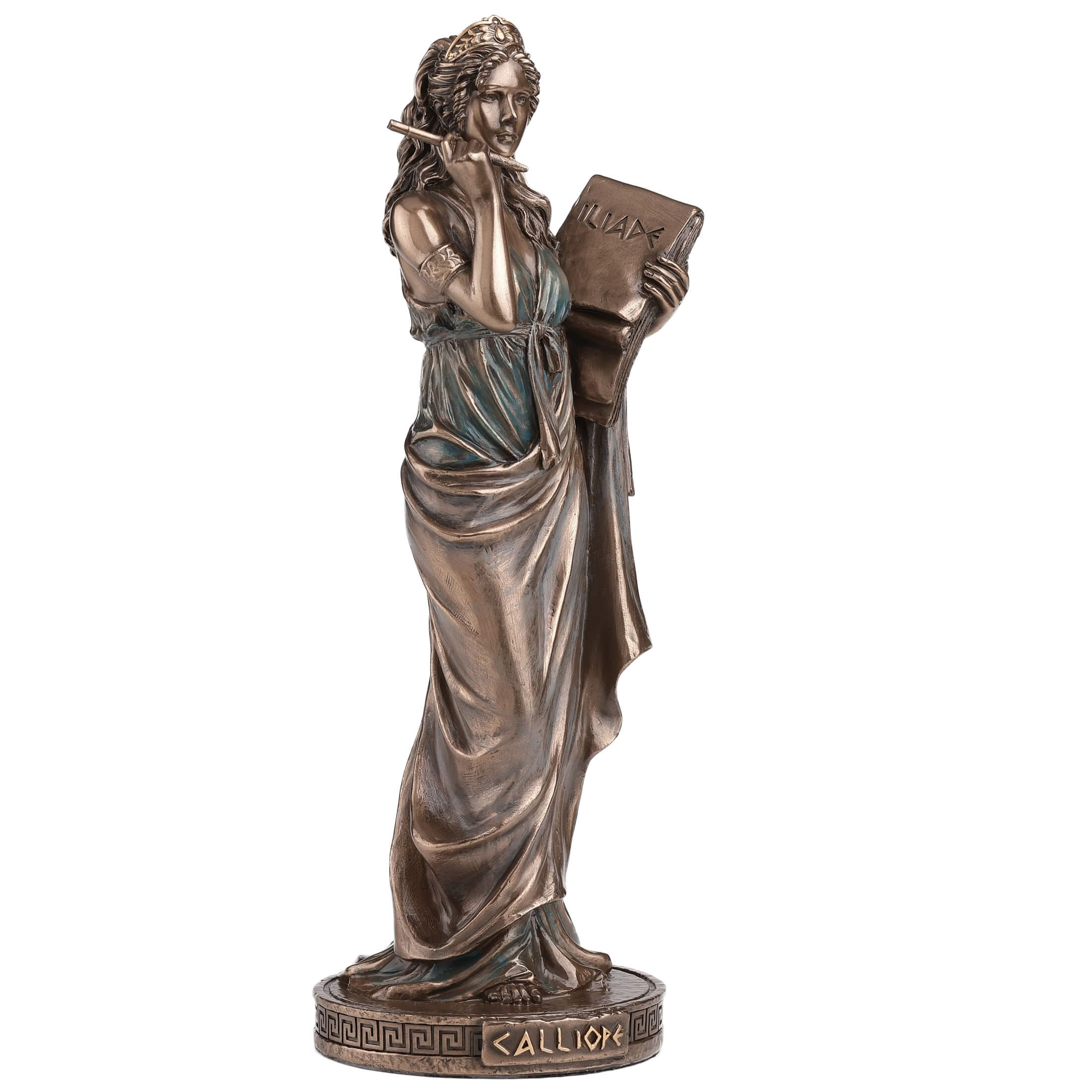 Calliope Muse of Epic Poetry Statue - 23 cm Cold-Cast Bronze — additional product image 3 from ArtStatues