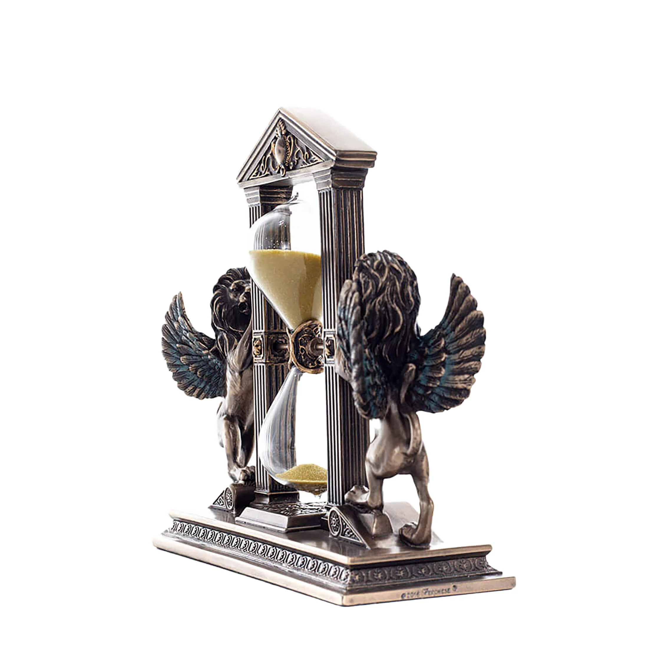 Winged Lion Bronze Hourglass – 21×18 cm Venetian Guardian Cold-Cast — additional product image 2 from ArtStatues