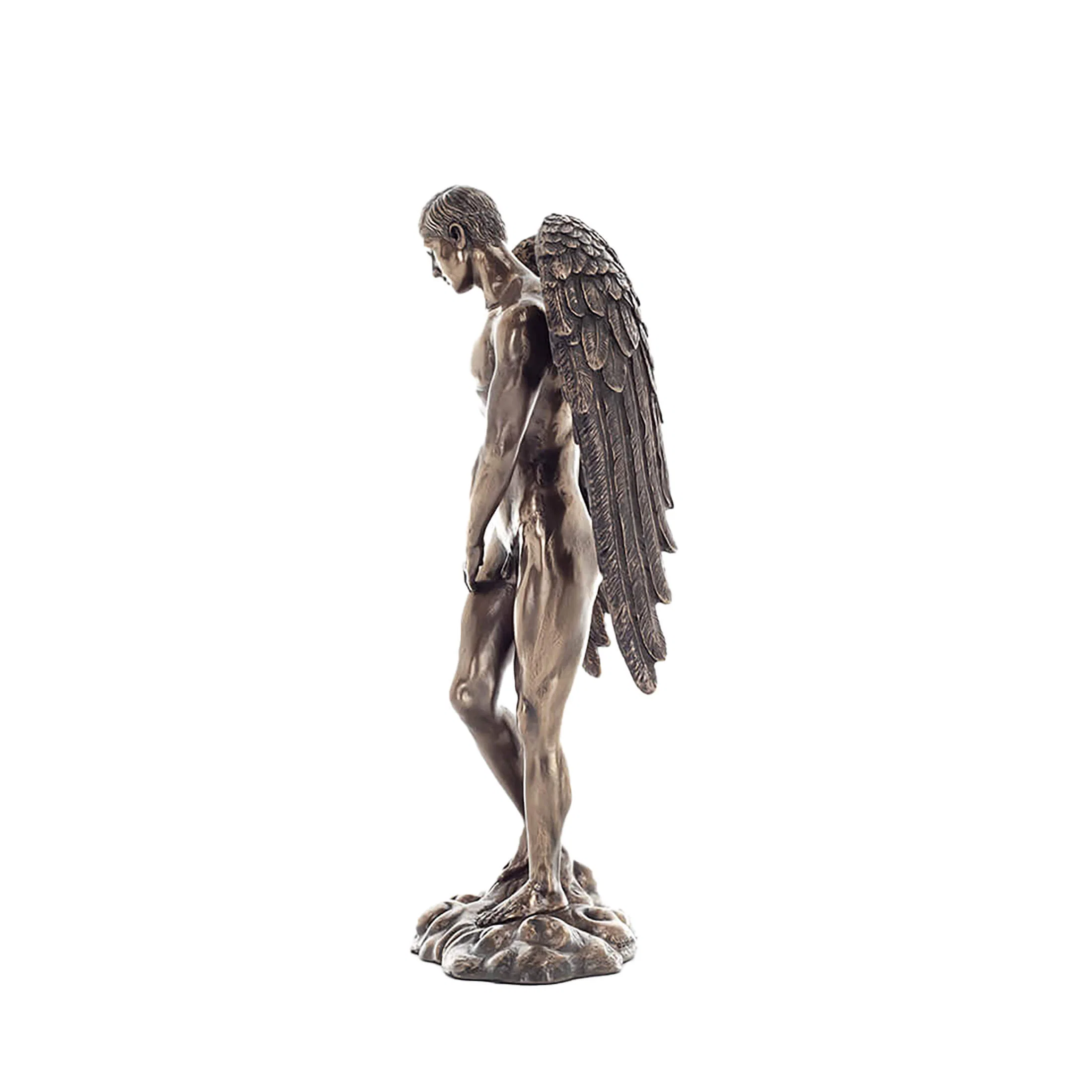 Fallen Angel 28.5cm Veronese Cold-Cast Bronze Statue – Symbol of Loss and Redemption — additional product image 2 from ArtStatues