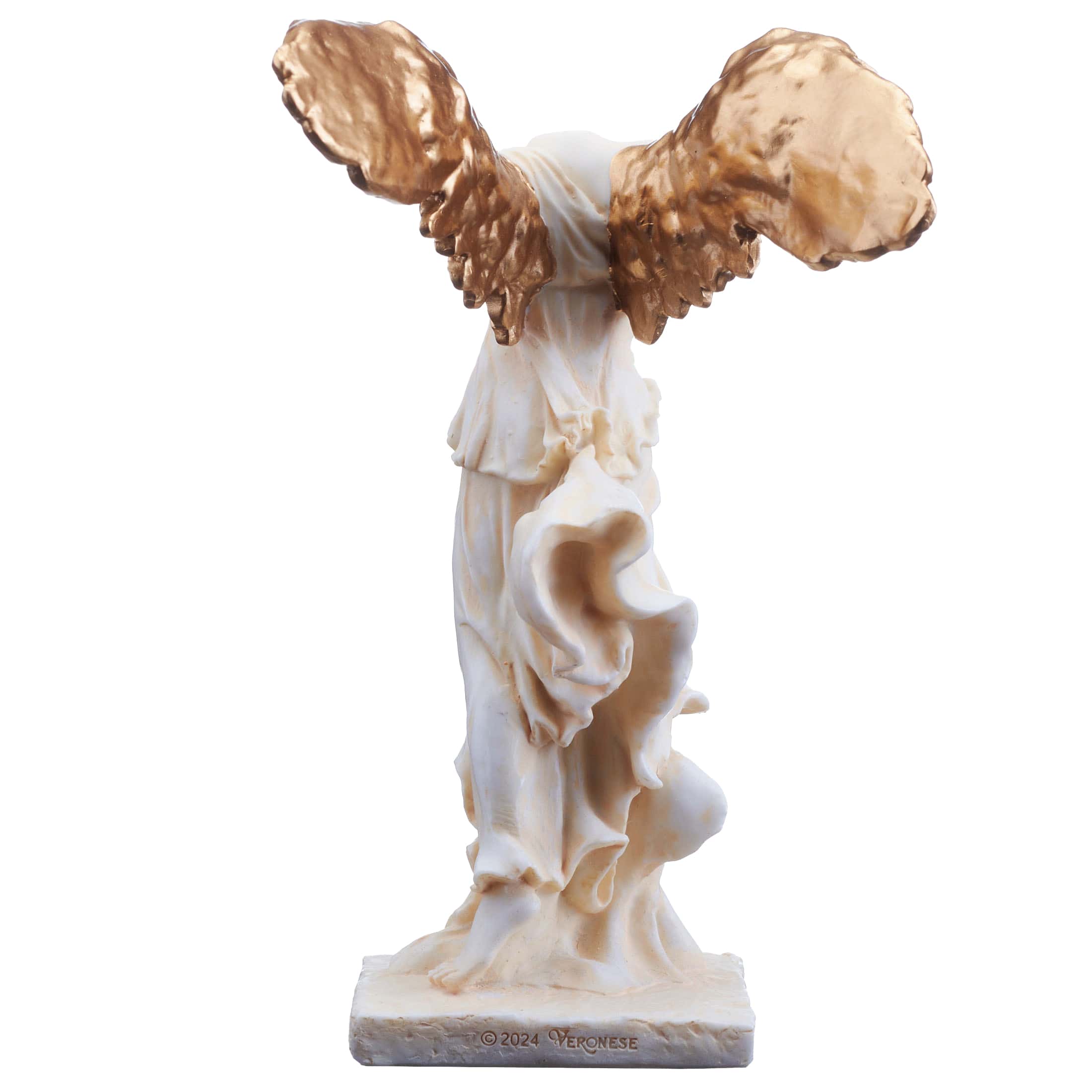 Nike Greek Goddess Of Victory 14cm White and Gold Resin Veronese Statue — additional product image 3 from ArtStatues