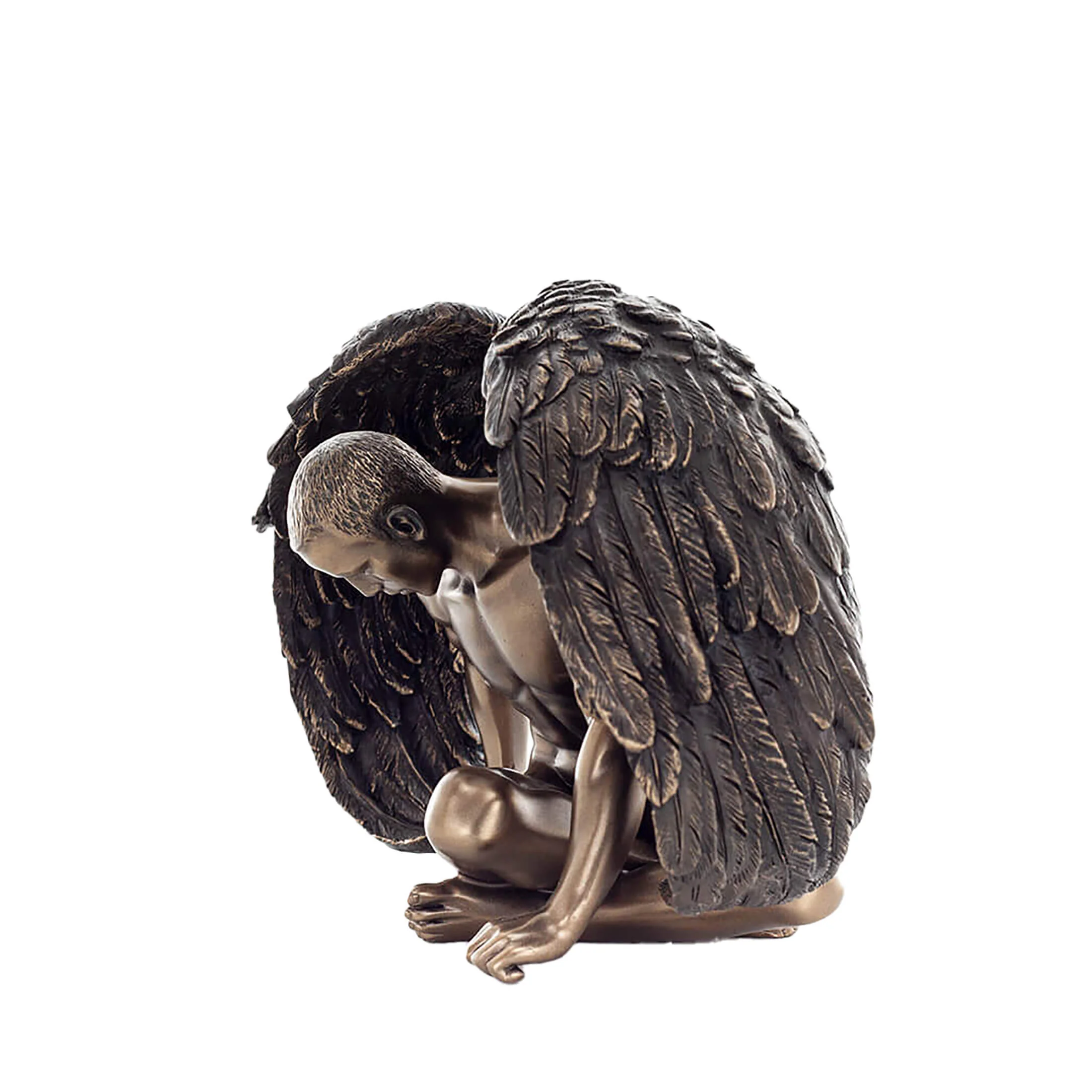 Fallen Angel 20x14cm Veronese Cold-Cast Bronze Statue – Symbol of Sorrow and Redemption — additional product image 2 from ArtStatues