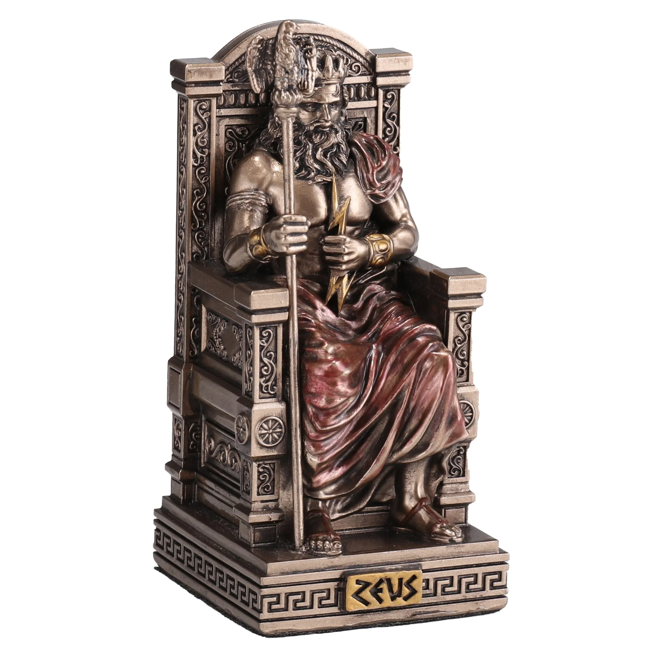 Zeus Sitting On Throne 8.5cm Veronese Statue — additional product image 2 from ArtStatues