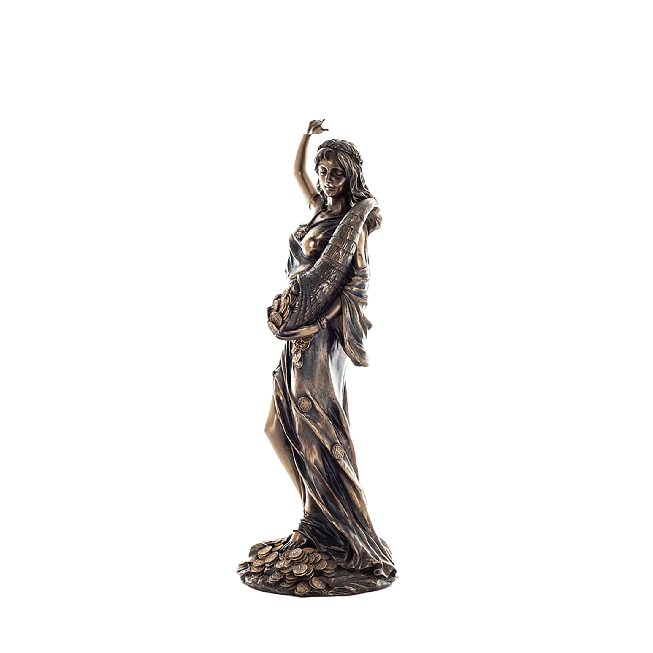 Fortuna Goddess of Luck Statue – 28cm Veronese Cold-Cast Bronze Roman Mythology Figurine — additional product image 2 from ArtStatues
