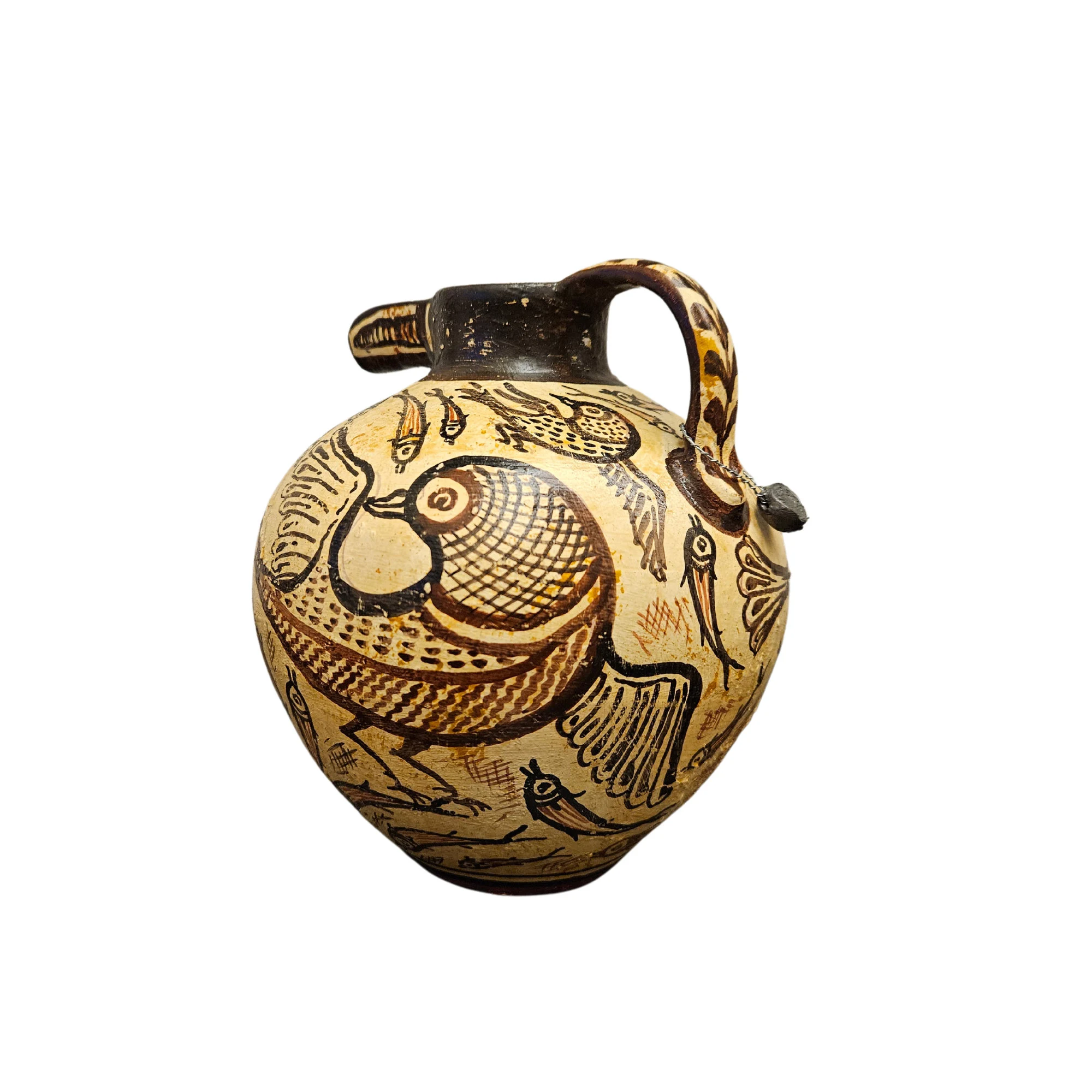 Minoan Period Greek Ceramic Terracotta Bird-shaped vaseVase Hand Painted — additional product image 3 from DadArt